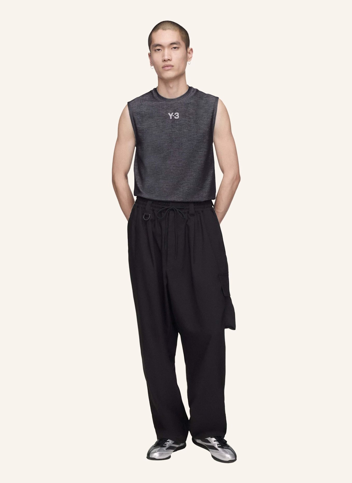 Y-3 Y-3 MERCEDES ENGINEERED TANK-TOP: SCHWARZ/ GRÜN