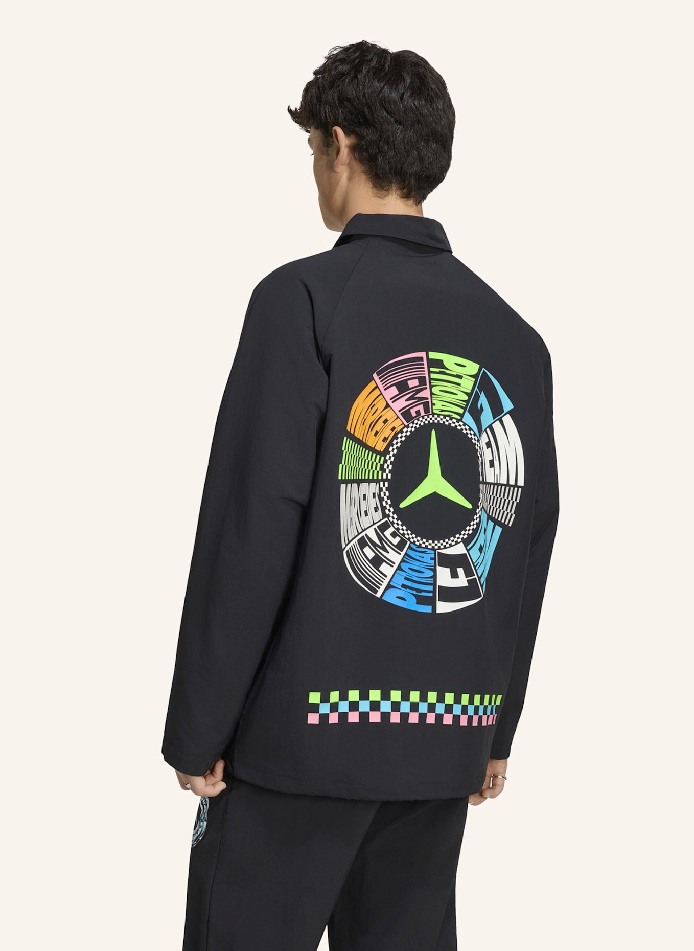 adidas MERCEDES – AMG PETRONAS FORMULA 1 TEAM LIGHTS ON JACKE: SCHWARZ