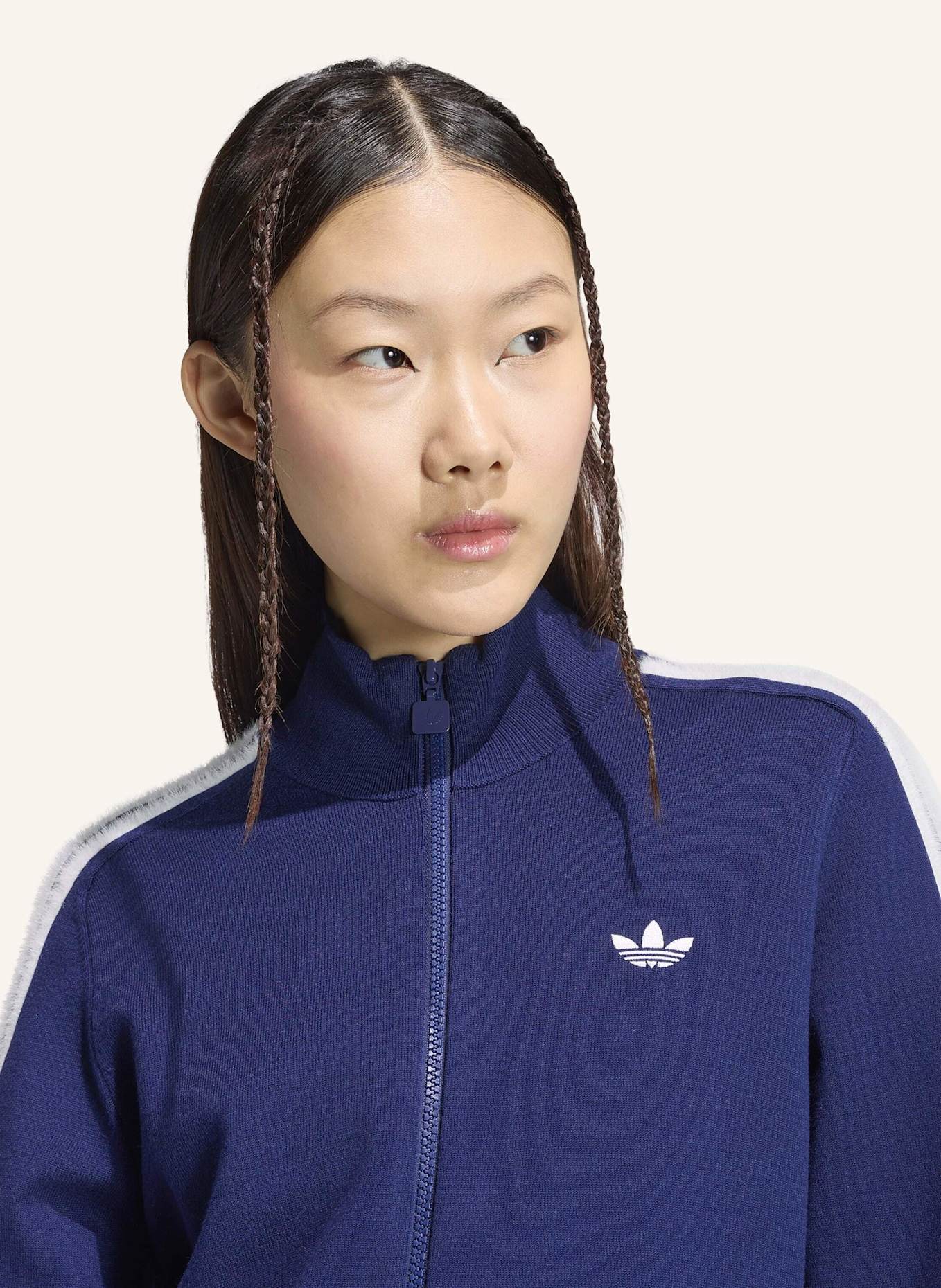 adidas Originals FIREBIRD ORIGINALS JACKE, STRICK: BLAU/ WEISS