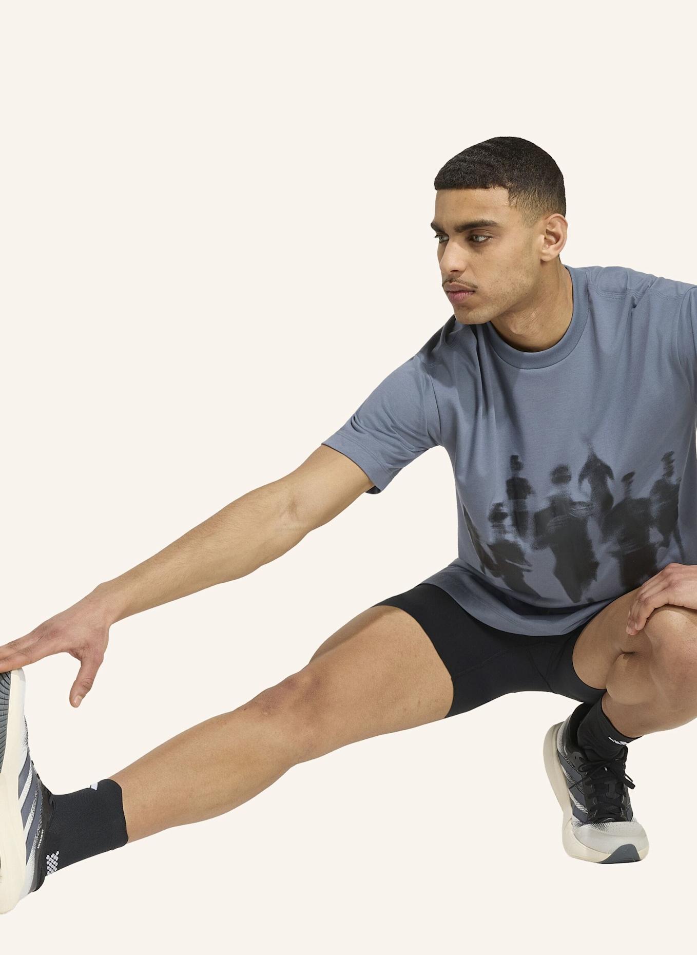 adidas ADI365 ASPYRE RUNNING GRAFIK T-SHIRT: GRAU/ SCHWARZ