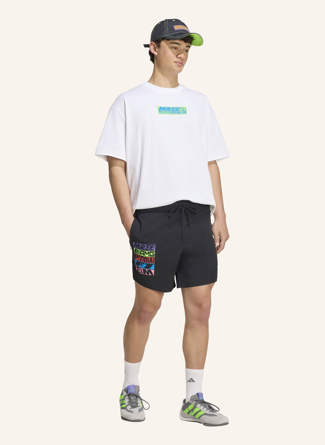 adidas MERCEDES – AMG PETRONAS FORMULA 1 TEAM LIGHTS ON SHORTS: SCHWARZ