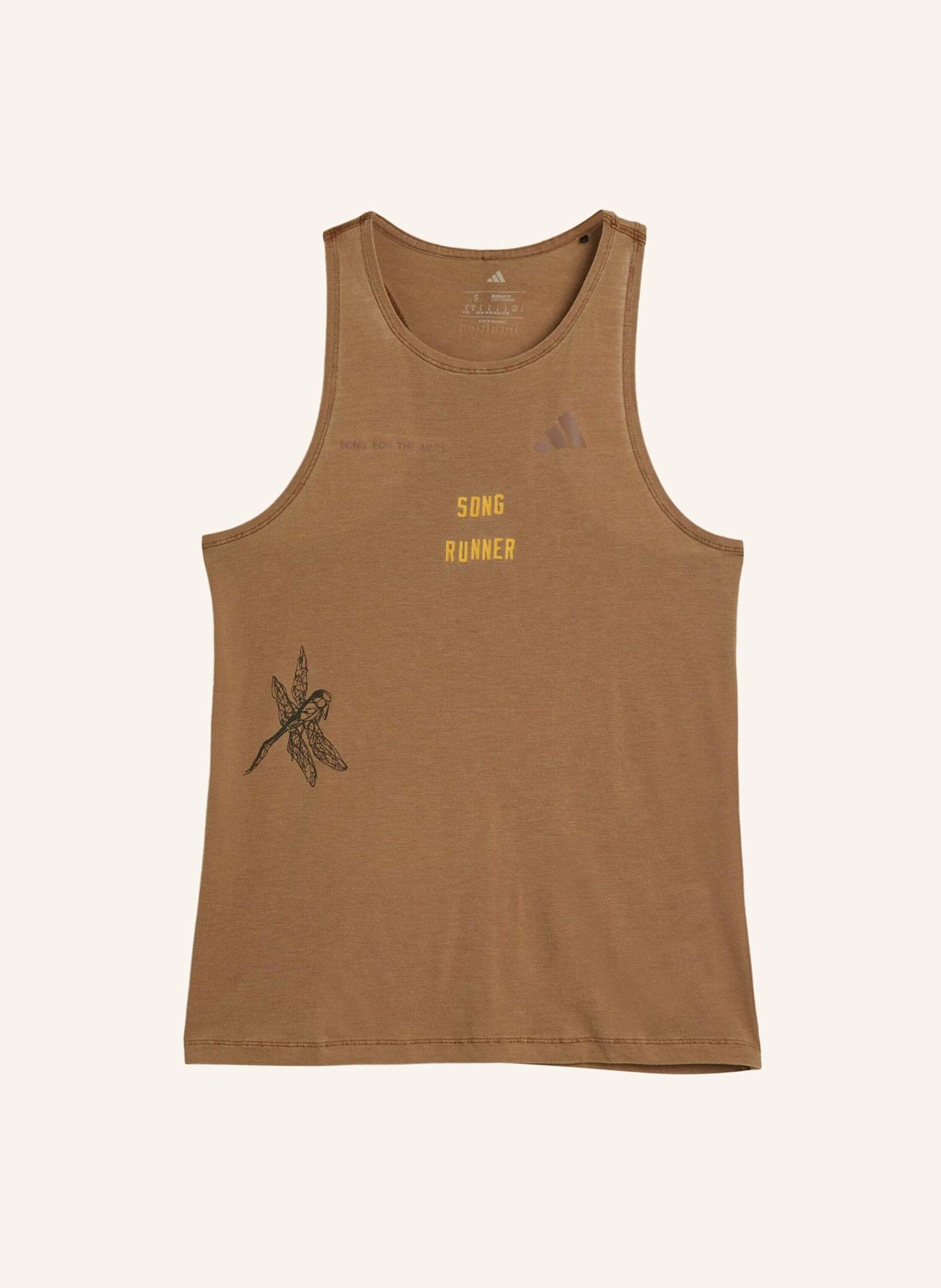 adidas ADIDAS RUNNING X SONG FOR THE MUTE TANKTOP: BRAUN