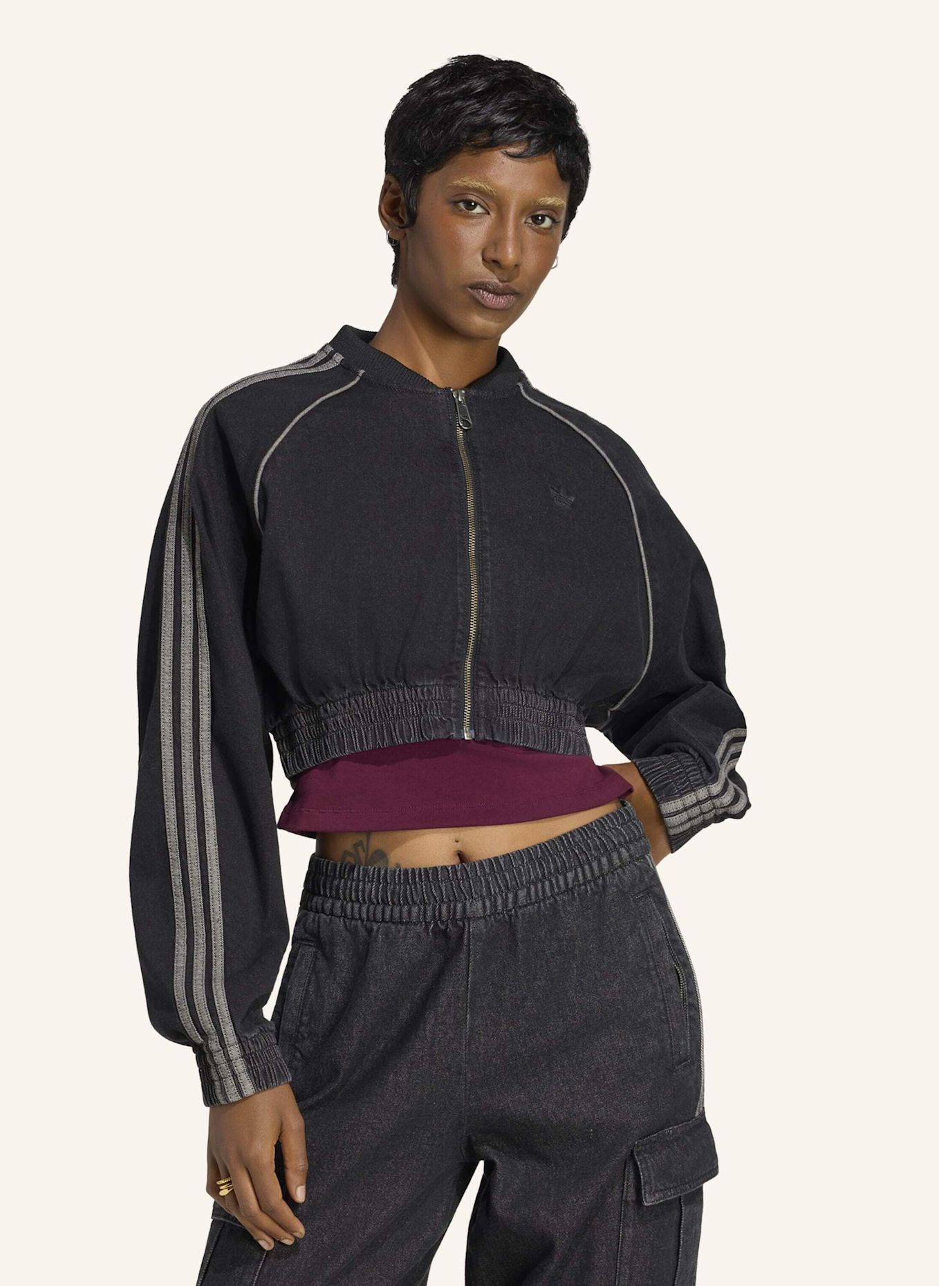 adidas Originals SST DENIM TRACK TOP: SCHWARZ