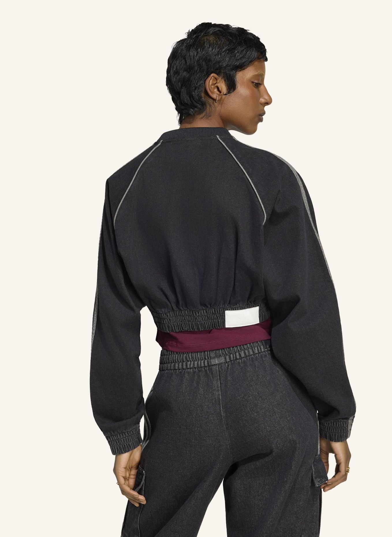 adidas Originals SST DENIM TRACK TOP: SCHWARZ