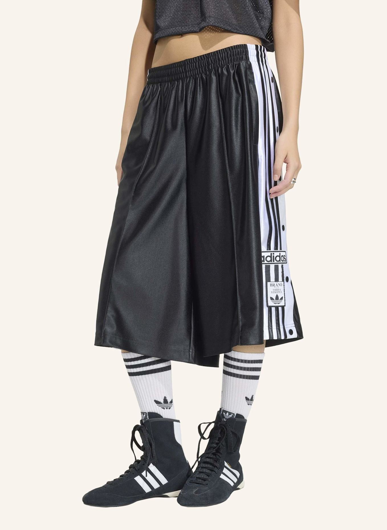 adidas Originals ADIBREAK SHORTS, LÄNGER GESCHNITTEN: SCHWARZ/ WEISS