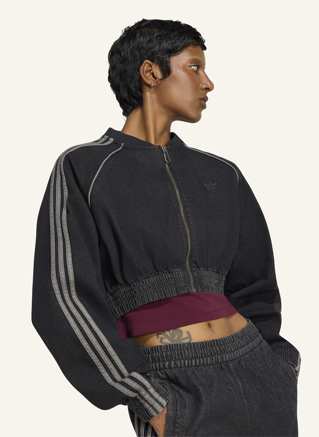 adidas Originals SST DENIM TRACK TOP: SCHWARZ