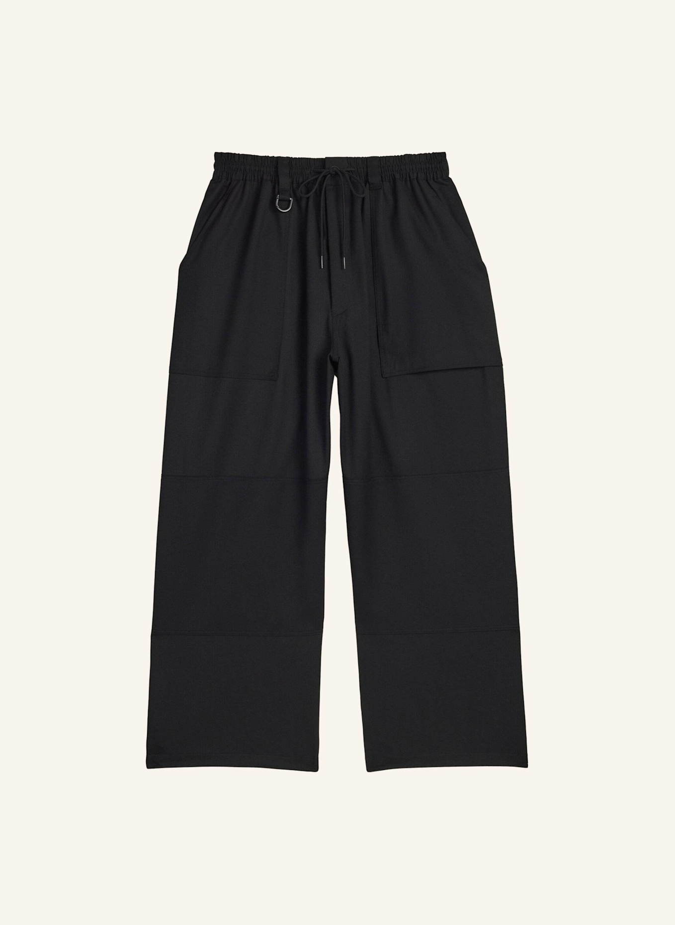 Y-3 Y-3 WEITE HOSE AUS WOLLE: SCHWARZ
