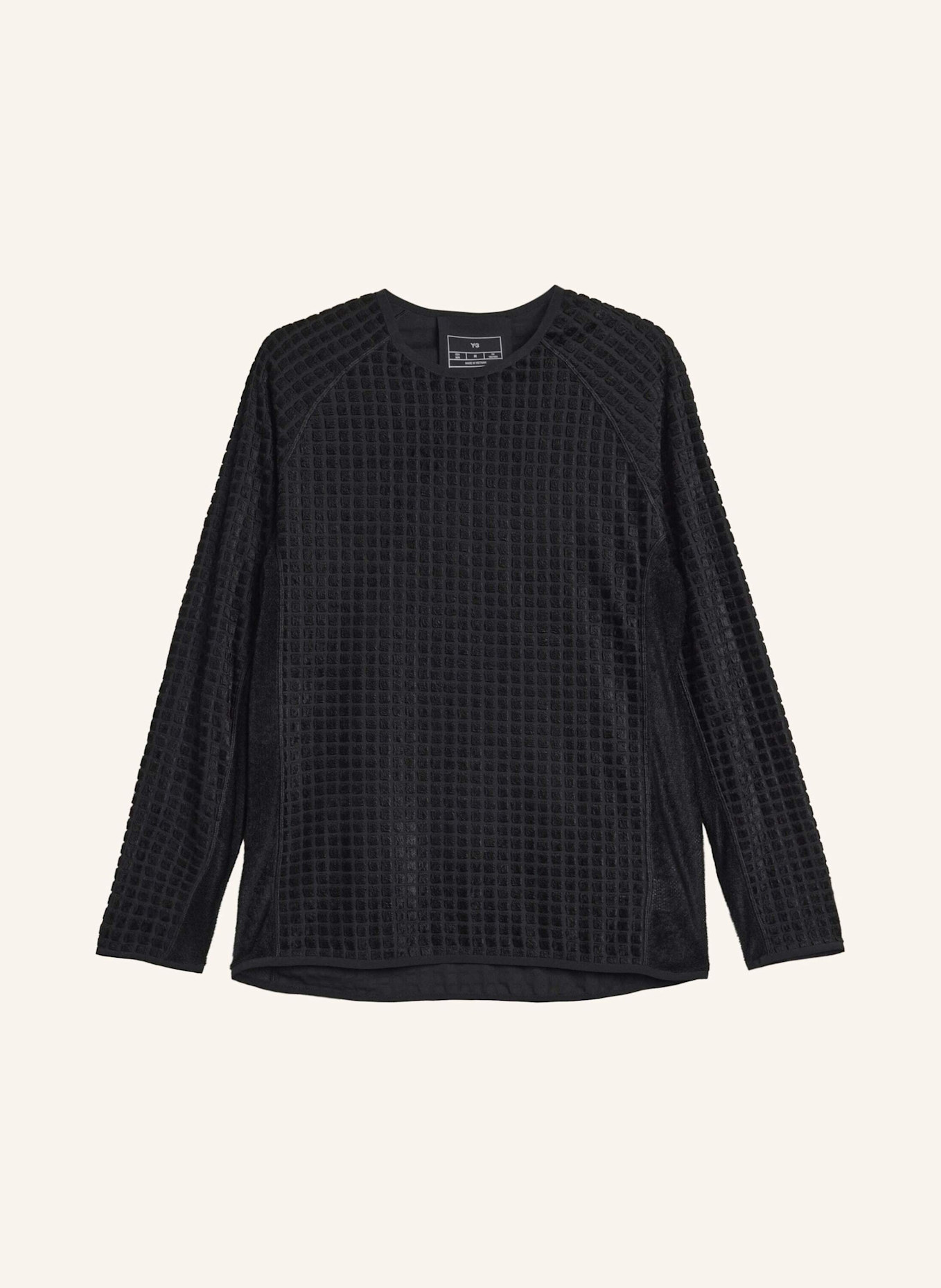Y-3 Y-3 RUNNING T-SHIRT, LANGÄRMELIG, WENDEDESIGN: SCHWARZ