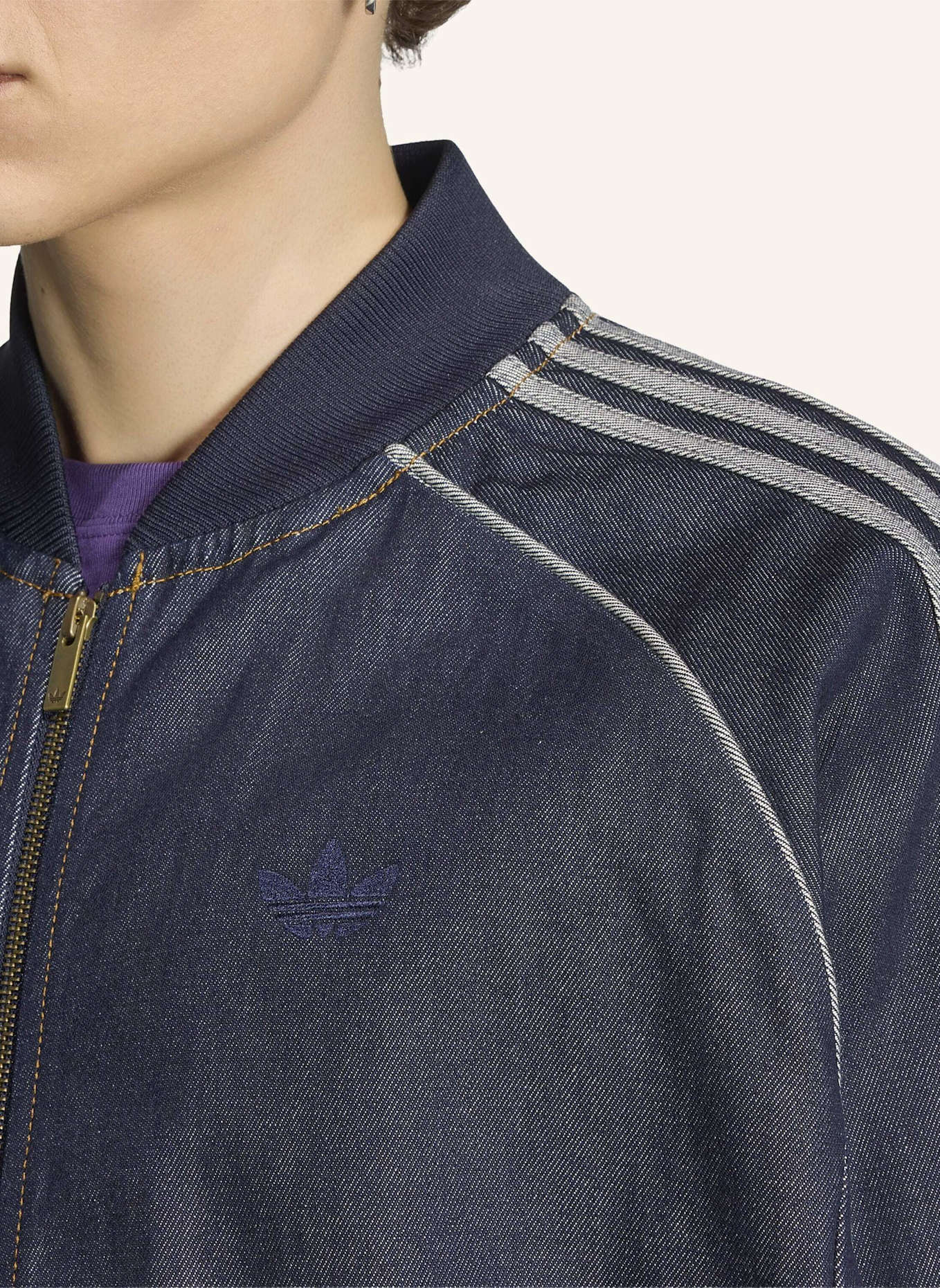 adidas Originals SST ADICOLOR DENIM TRACK TOP: BLAU