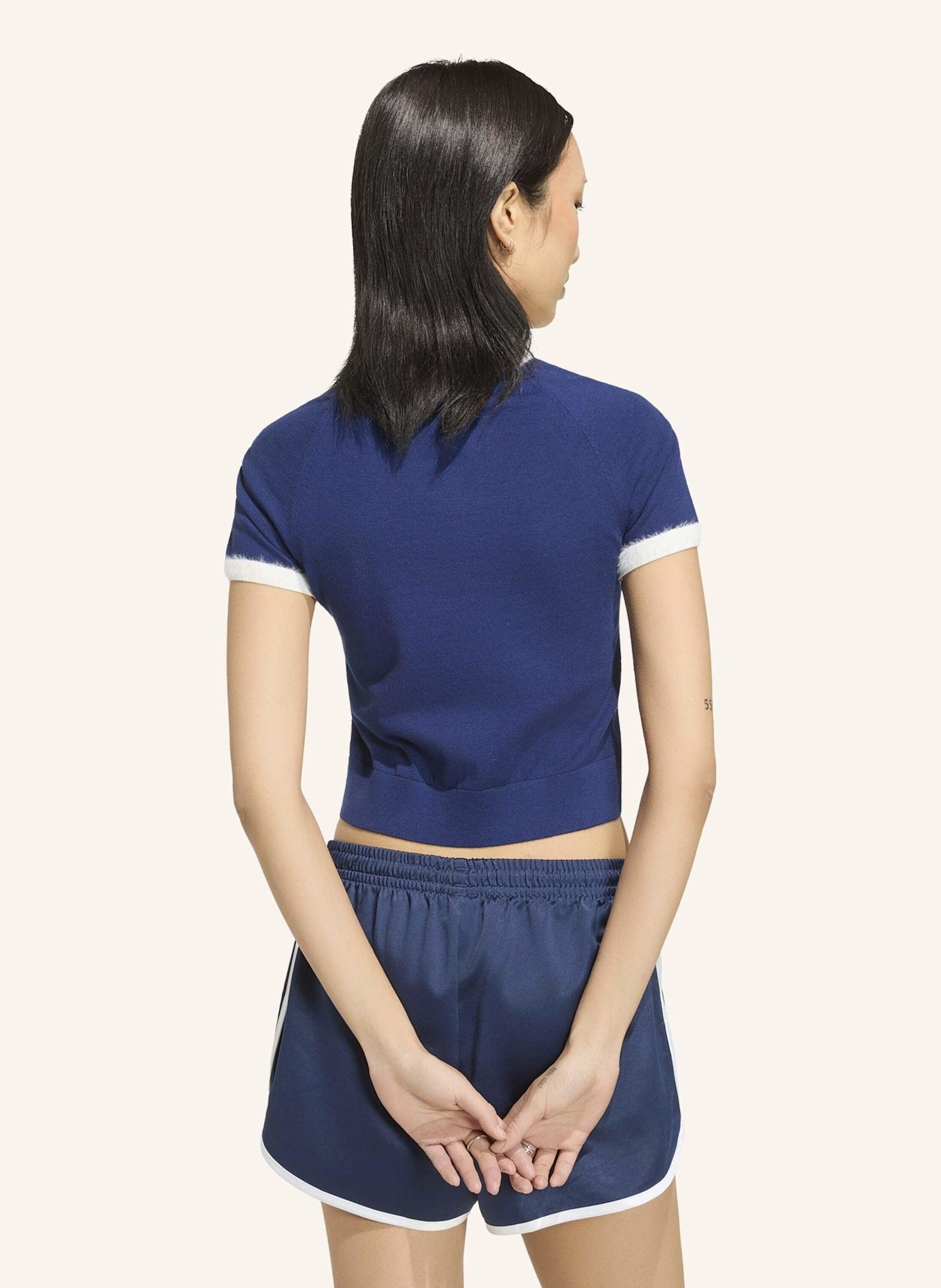 adidas Originals T-SHIRT, GEWIRKTES MATERIAL: BLAU/ WEISS