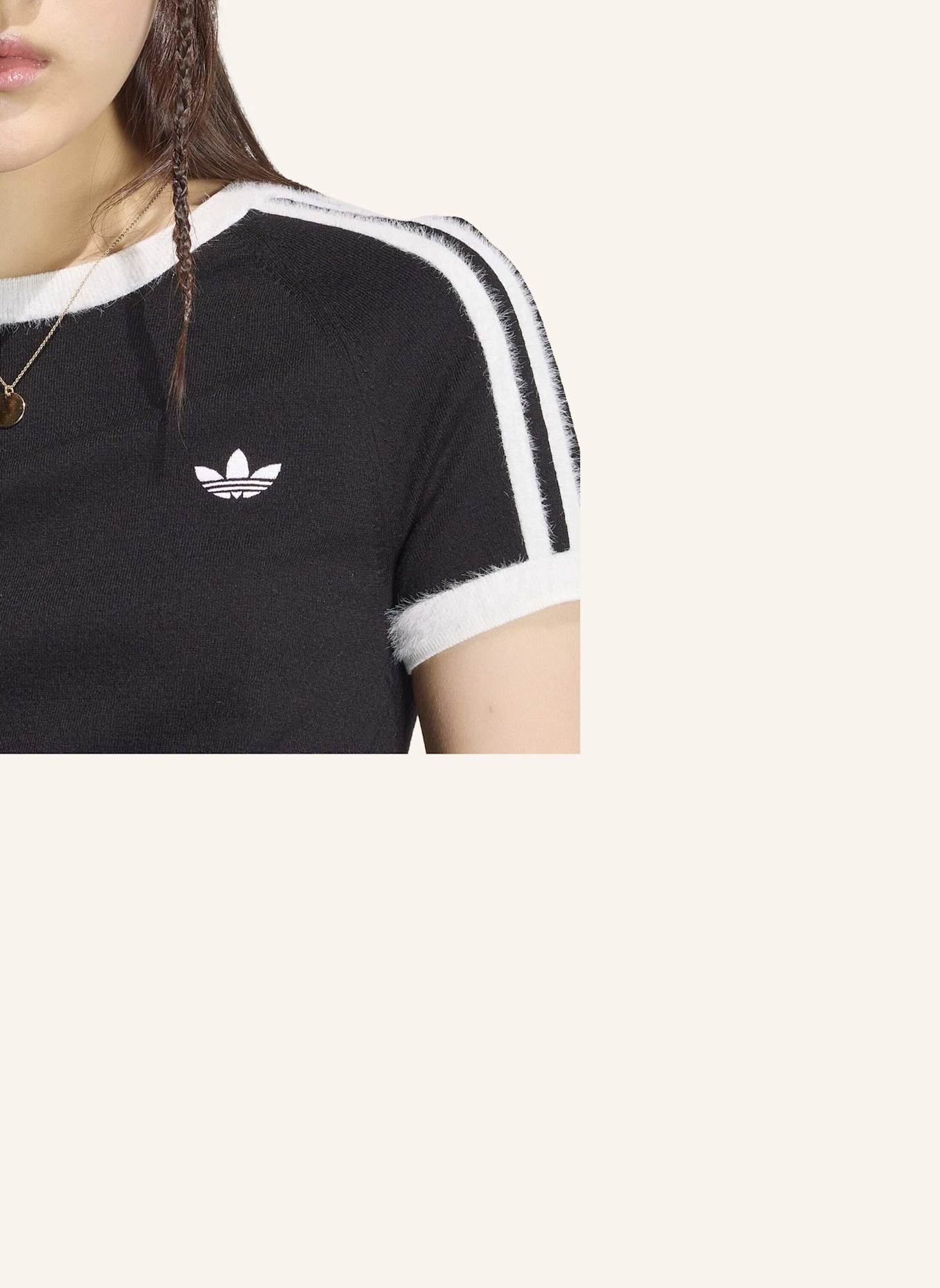 adidas Originals T-SHIRT, GEWIRKTES MATERIAL: SCHWARZ/ WEISS