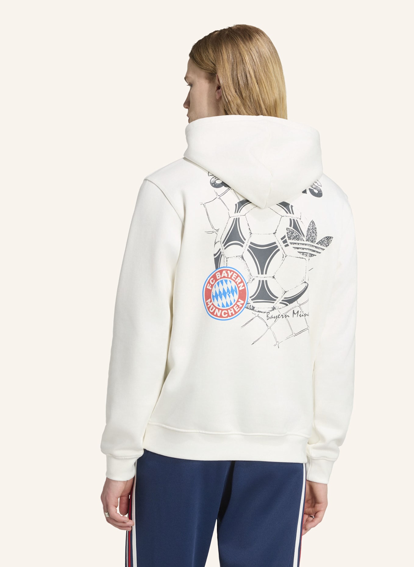 adidas FC BAYERN MÜNCHEN OG GRAFIK HOODIE: WEISS