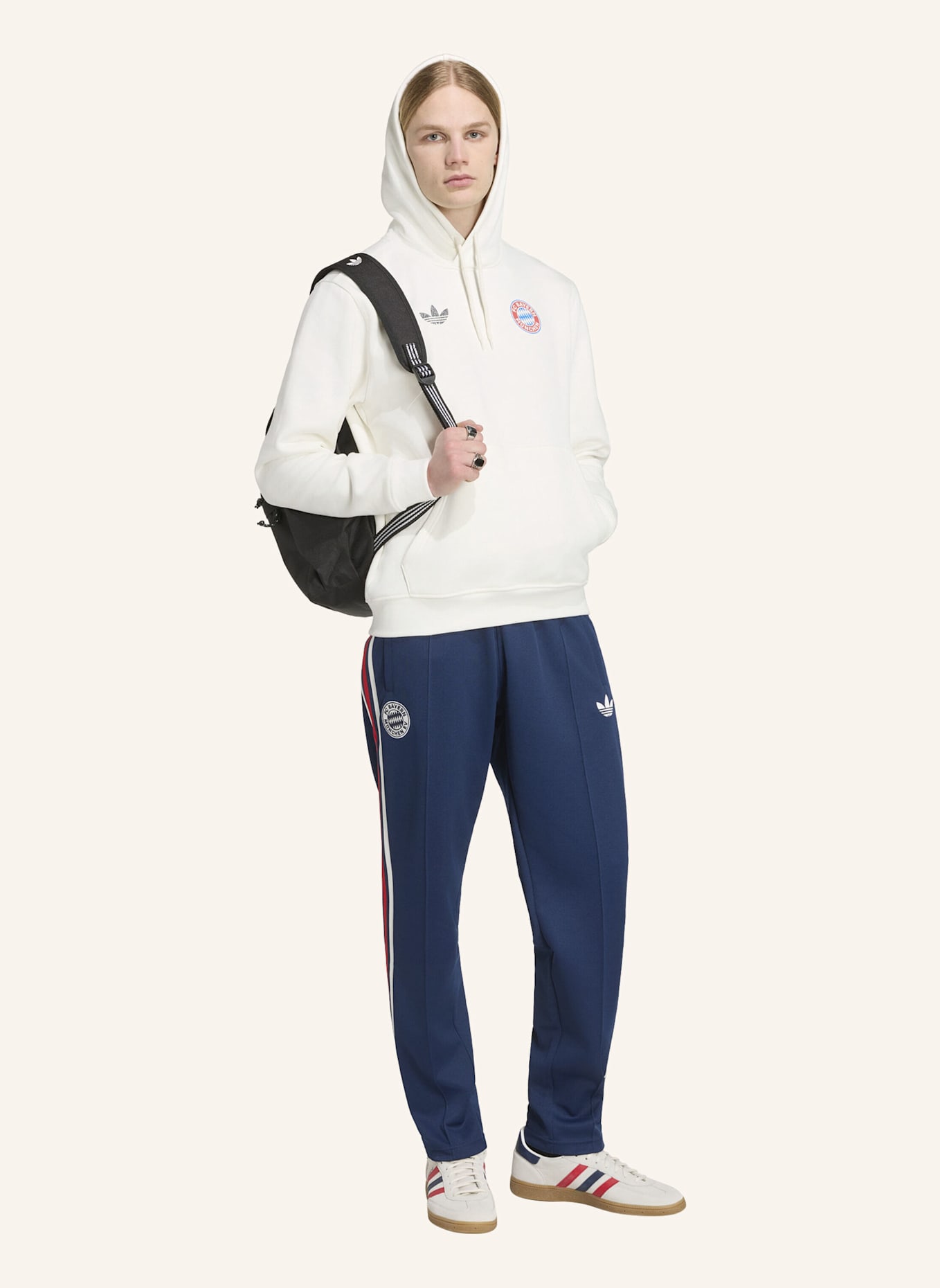 adidas FC BAYERN MÜNCHEN OG GRAFIK HOODIE: WEISS