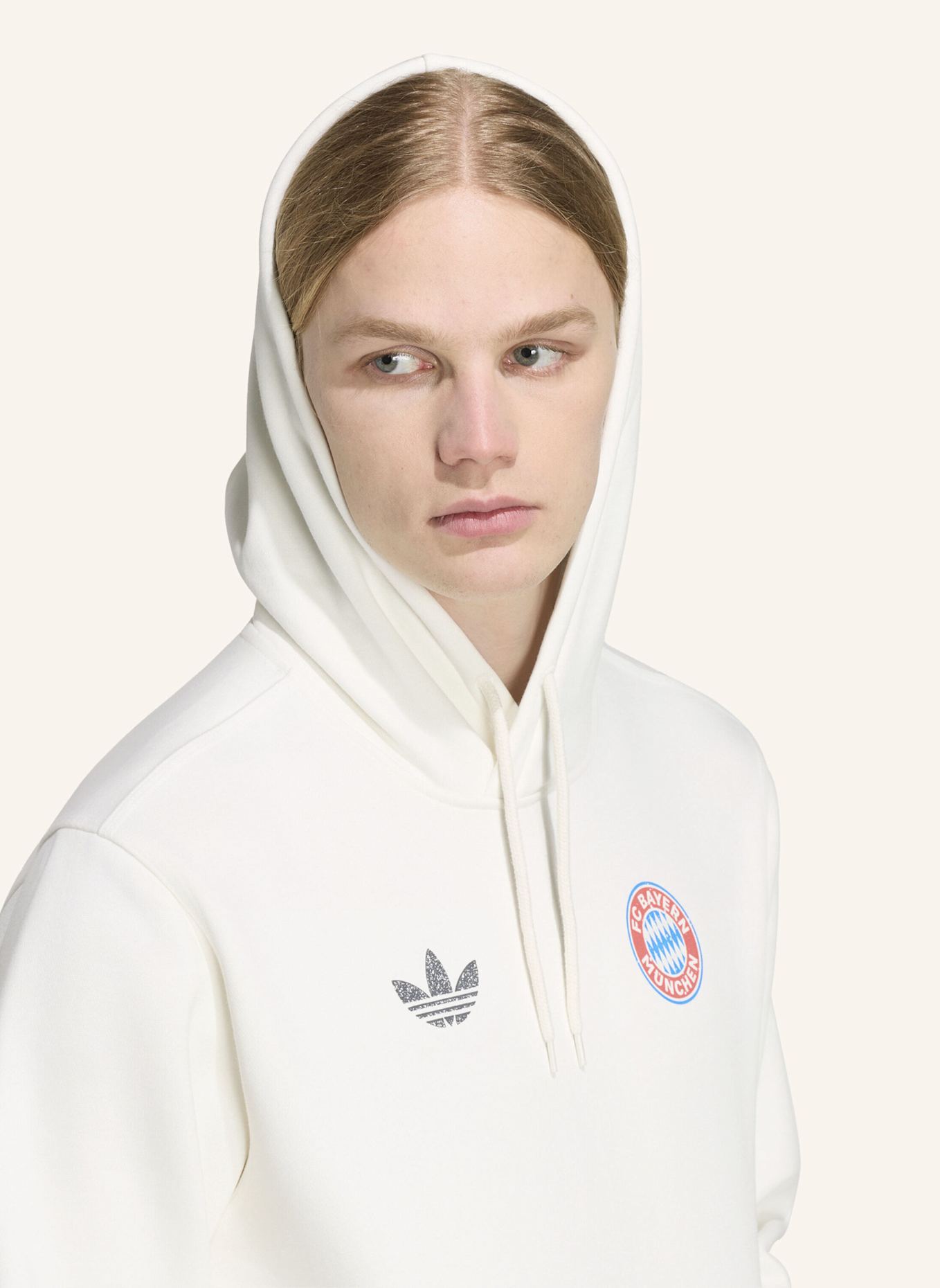 adidas FC BAYERN MÜNCHEN OG GRAFIK HOODIE: WEISS
