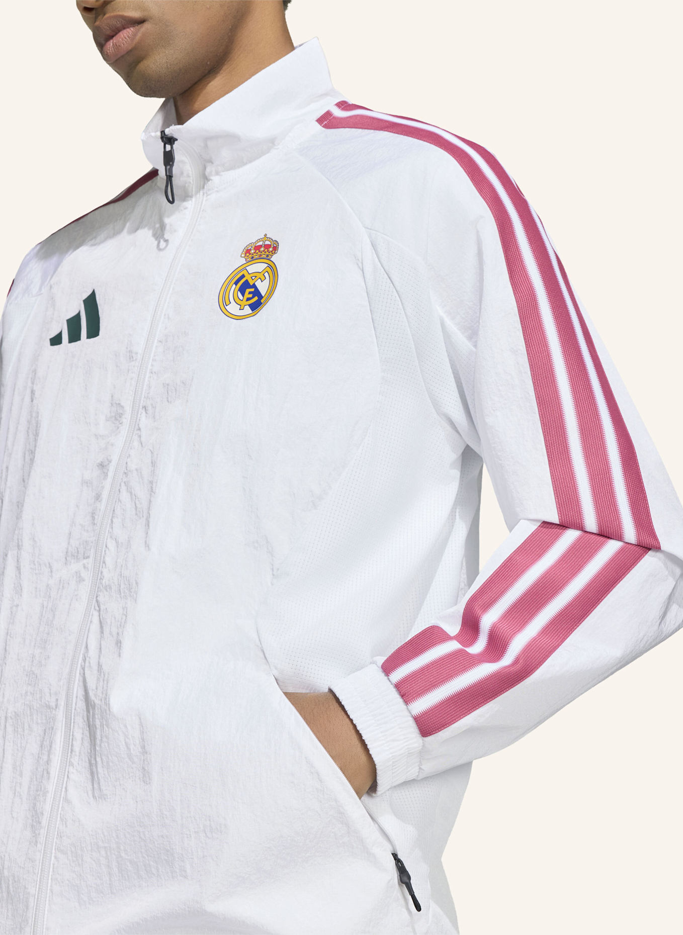 adidas REAL MADRID ANTHEM HEIMJACKE: WEISS