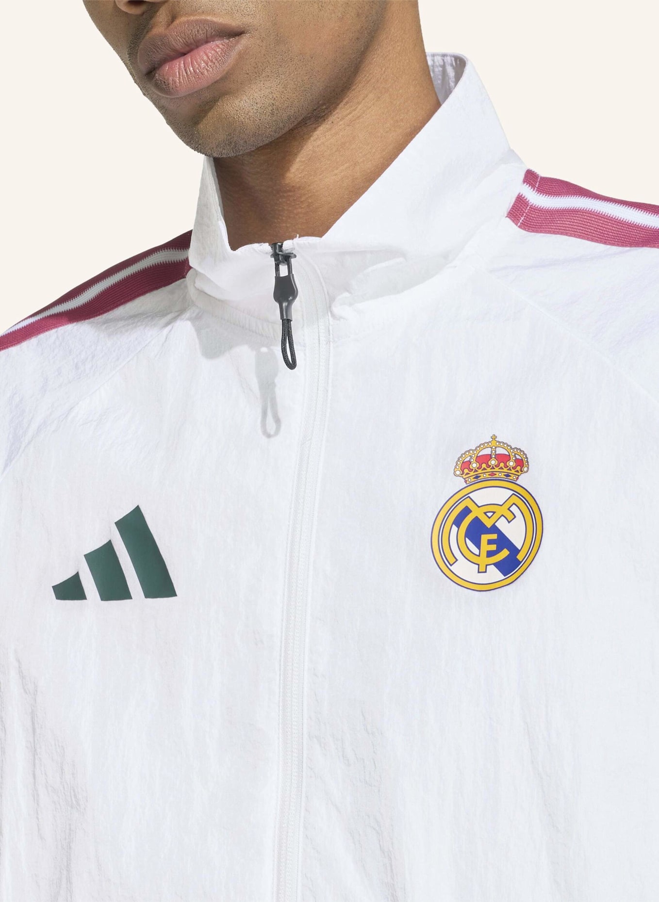 adidas REAL MADRID ANTHEM HEIMJACKE: WEISS