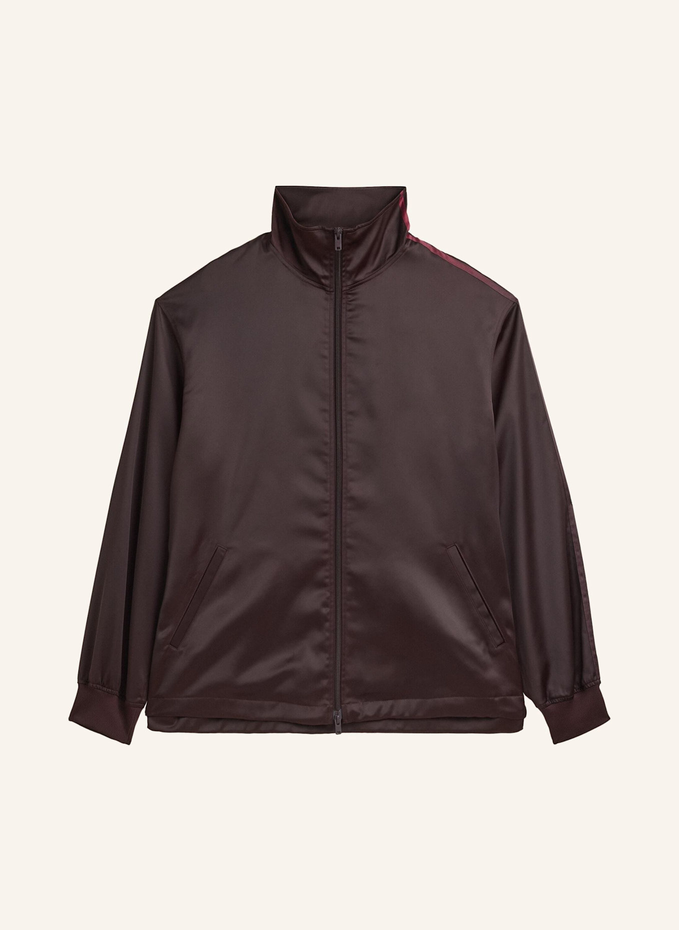 Y-3 Y-3 SATIN GRADIENT 3-STREIFEN TRAININGSJACKE: ROT