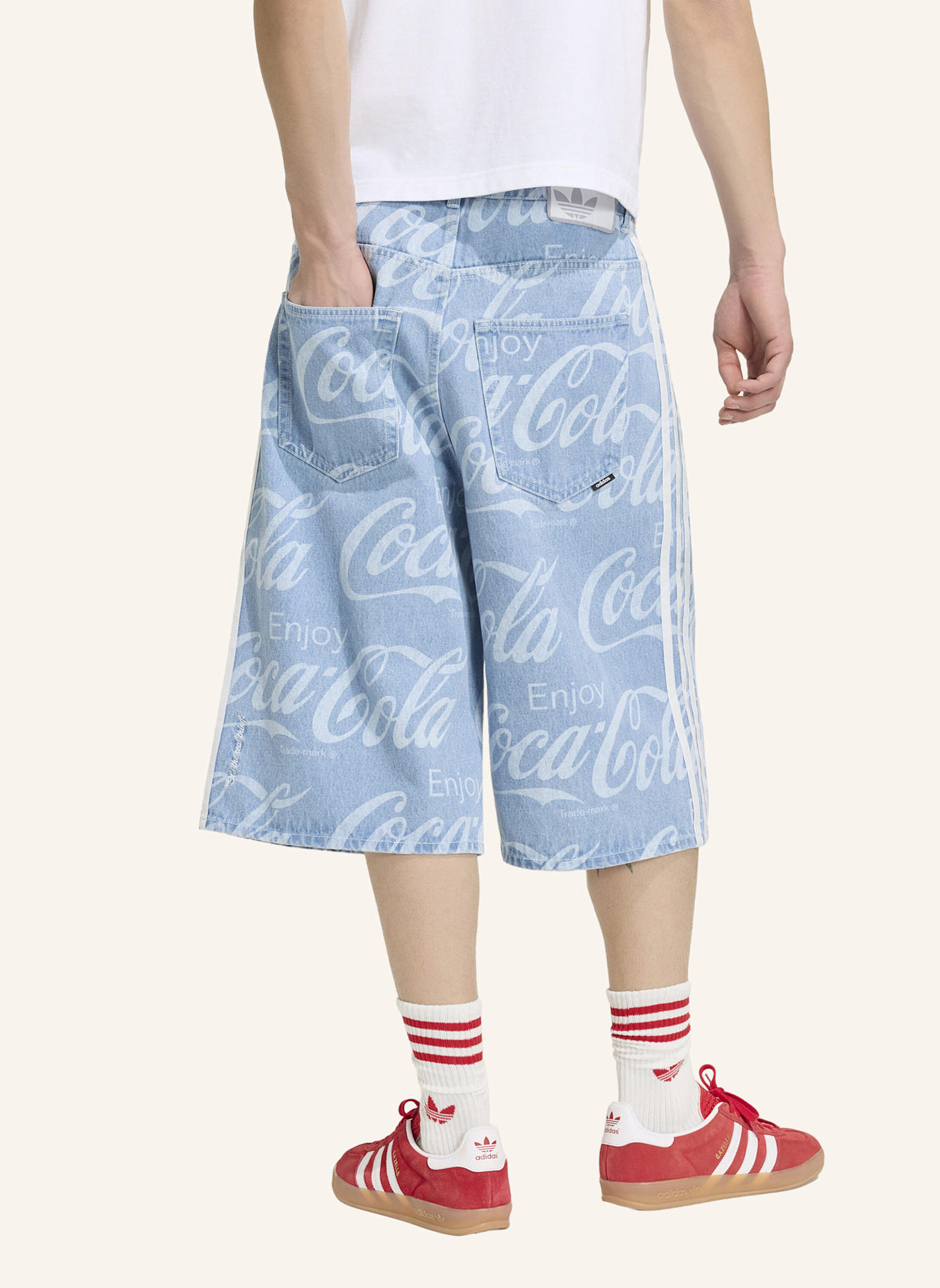 adidas Originals COCA-COLA CLASSIC SPORT DENIM JORT: BLAU
