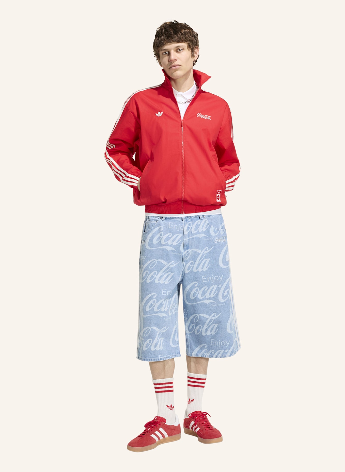 adidas Originals COCA-COLA CLASSIC SPORT DENIM JORT: BLAU