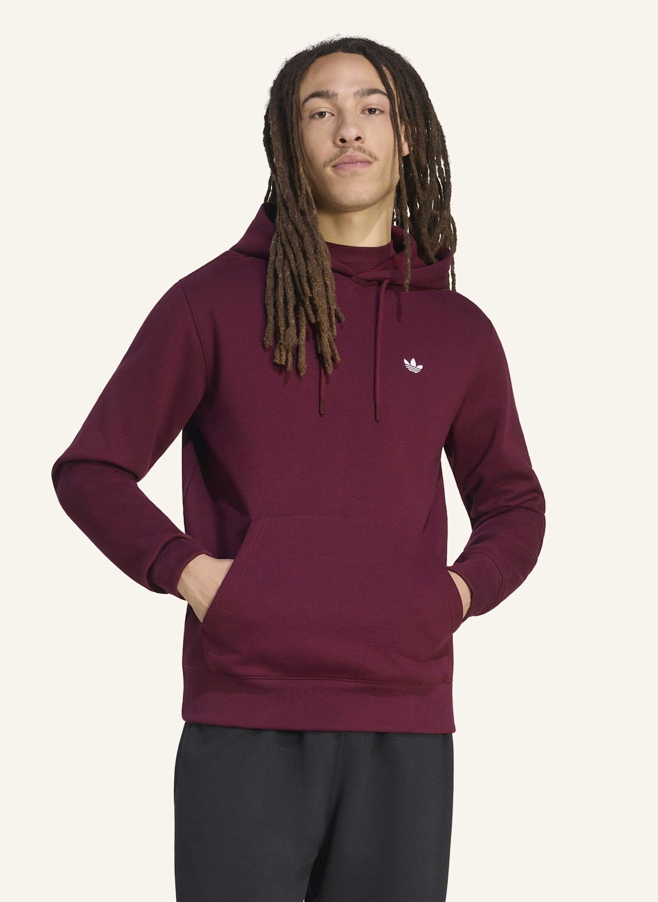 adidas Originals TREFOIL ESSENTIALS HOODIE: ROT