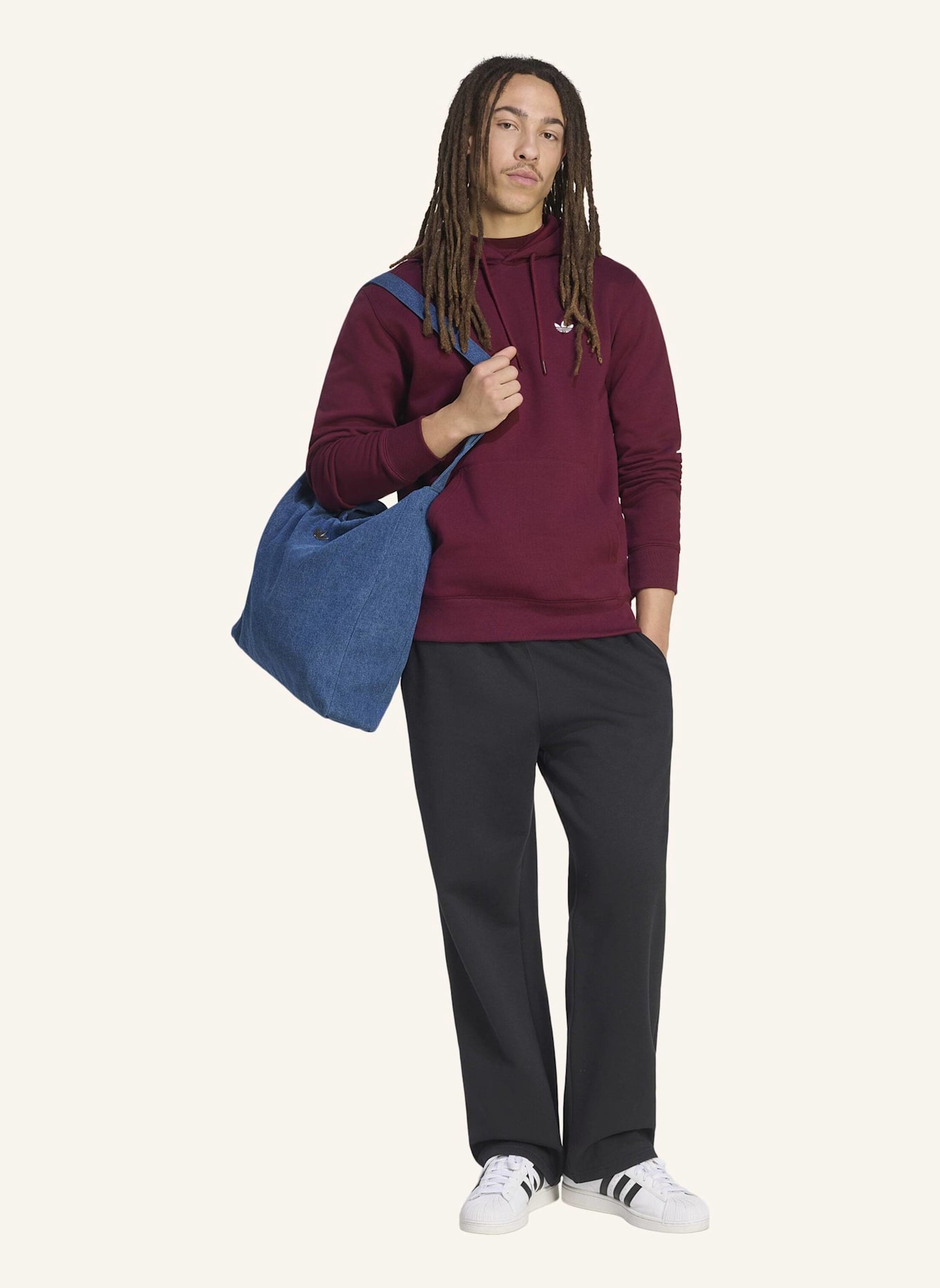 adidas Originals TREFOIL ESSENTIALS HOODIE: ROT