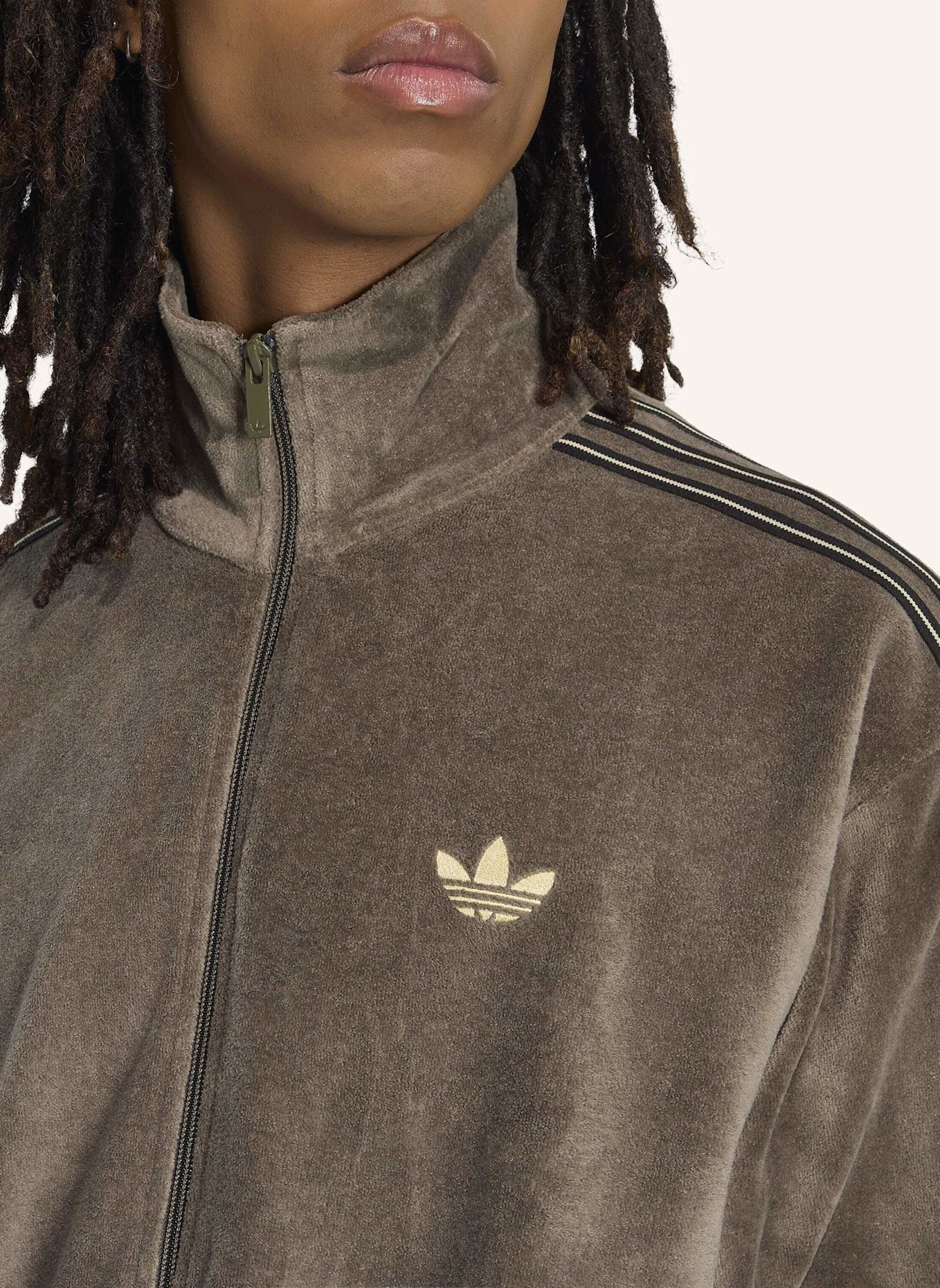 adidas Originals FIREBIRD VELOURS TRAININGSJACKE: BRAUN
