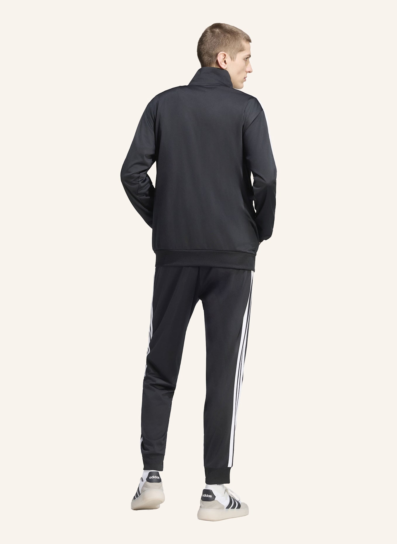 adidas DAYREADY TRAININGSANZUG: SCHWARZ/ WEISS