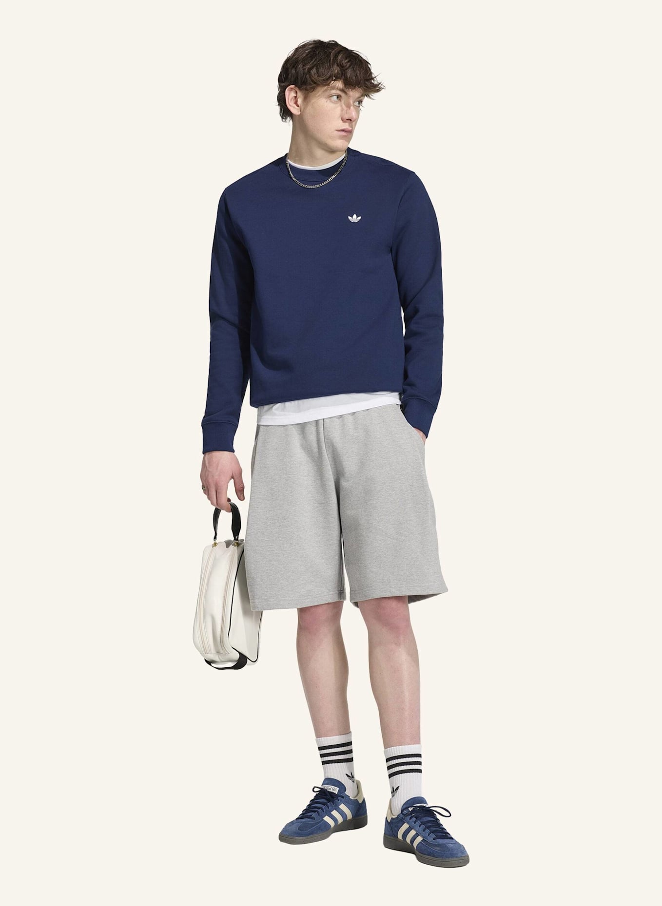 adidas Originals TREFOIL ESSENTIALS CREW SWEATSHIRT: BLAU