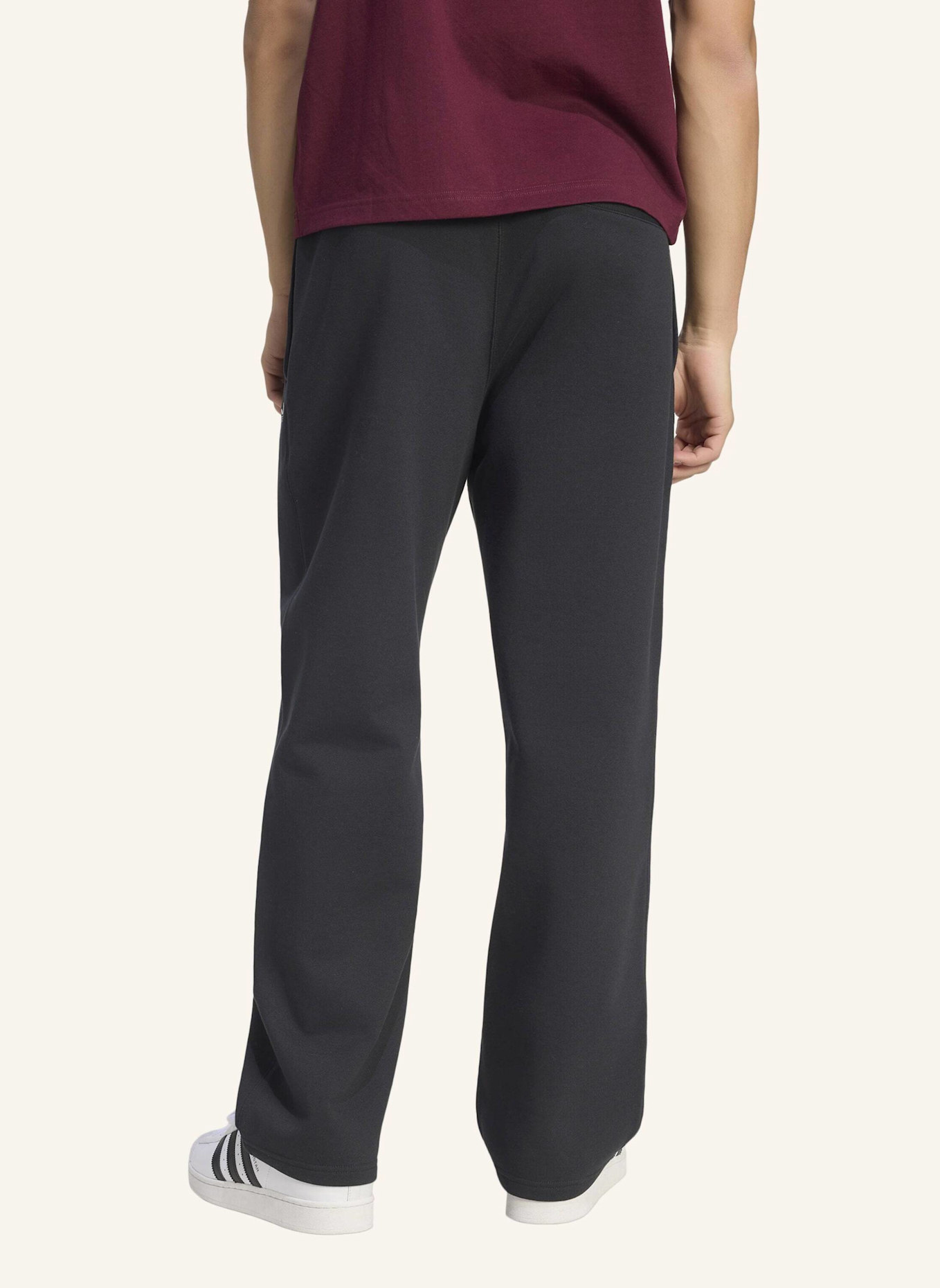adidas Originals TREFOIL ESSENTIALS HOSE, OFFENER SAUM: SCHWARZ