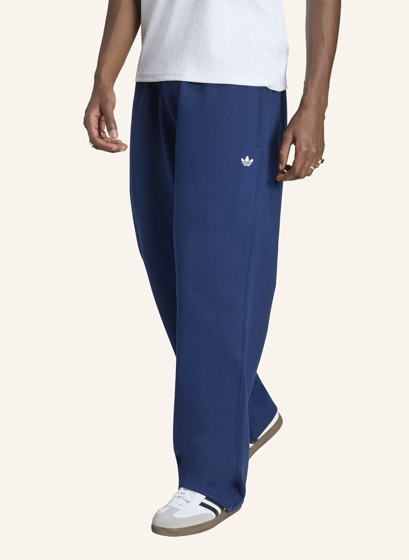 adidas Originals TREFOIL ESSENTIALS HOSE, OFFENER SAUM: BLAU