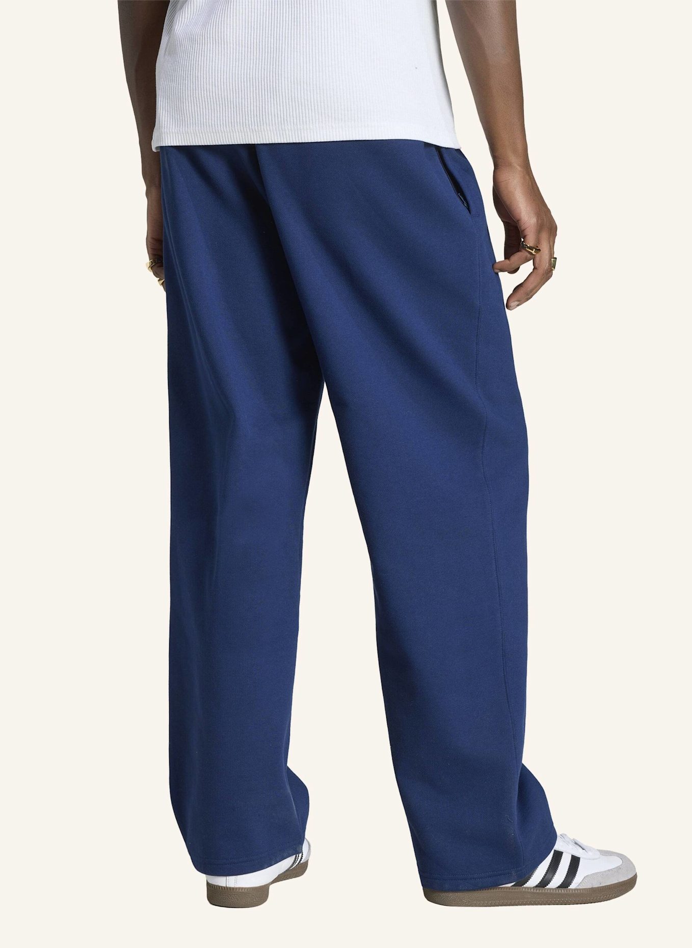adidas Originals TREFOIL ESSENTIALS HOSE, OFFENER SAUM: BLAU