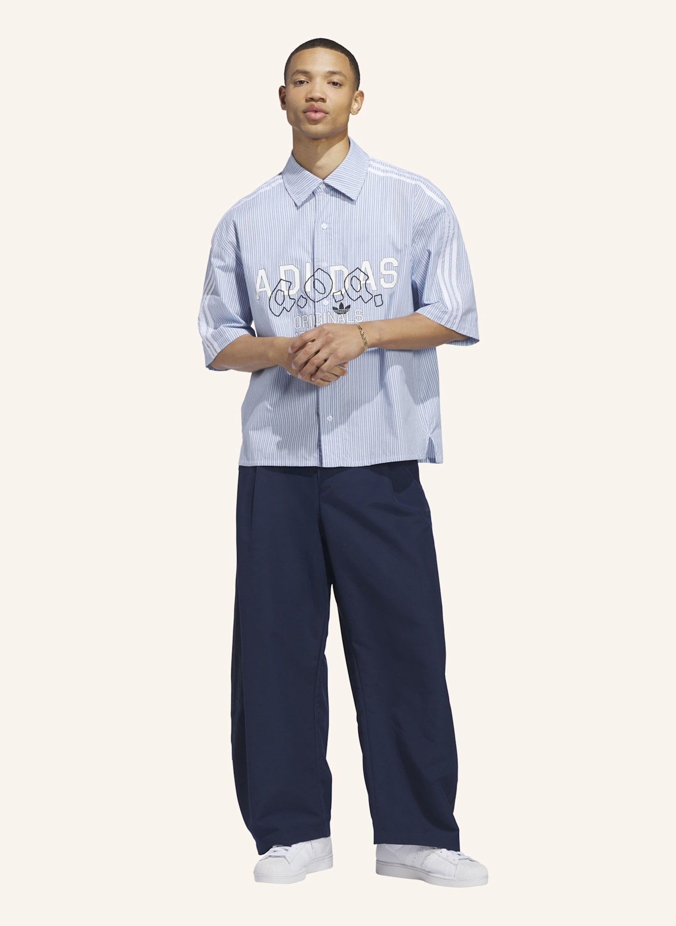 adidas Originals ORIGINALS GEWEBTE HOSE, BARREL DESIGN: BLAU