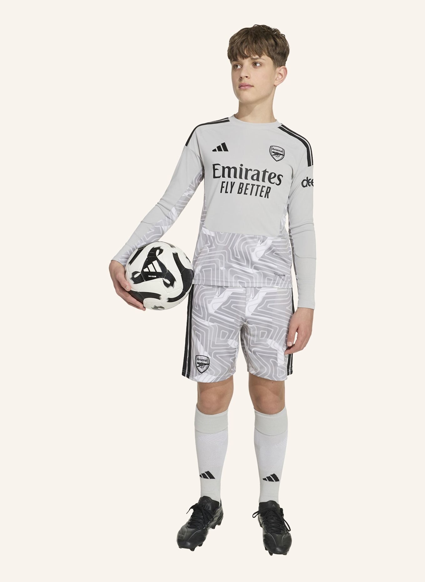 adidas FC ARSENAL 26/27 KIDS TORWARTTRIKOT: GRAU