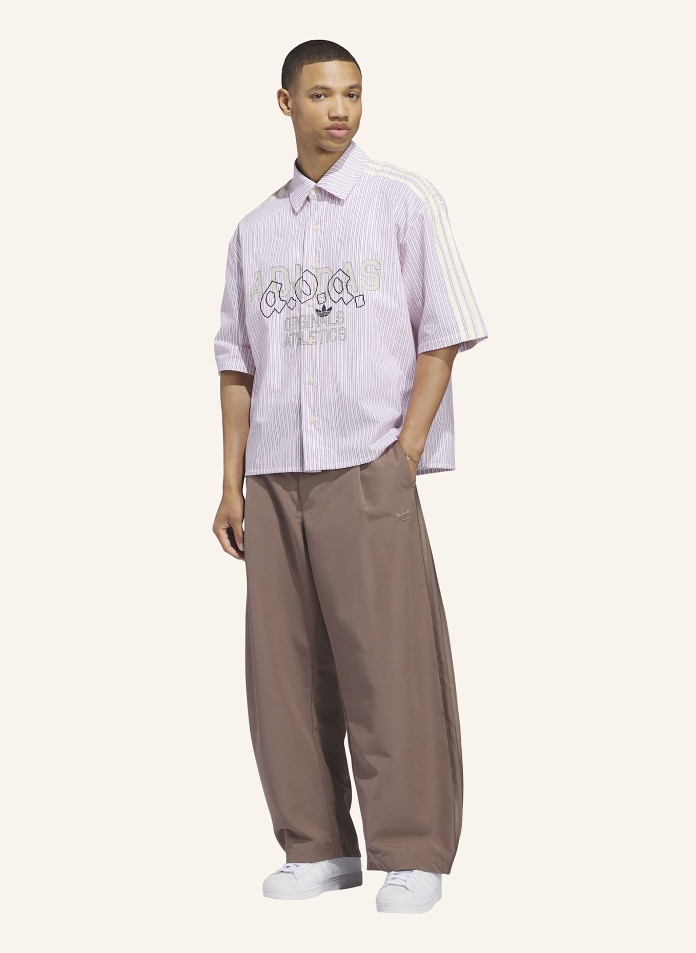 adidas Originals ORIGINALS GEWEBTE HOSE, BARREL DESIGN: BRAUN