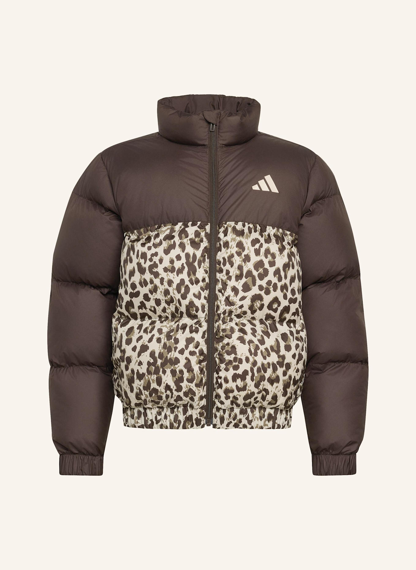 adidas KUNSTDAUNENJACKE, ALLOVER-PRINT: BRAUN/ BEIGE