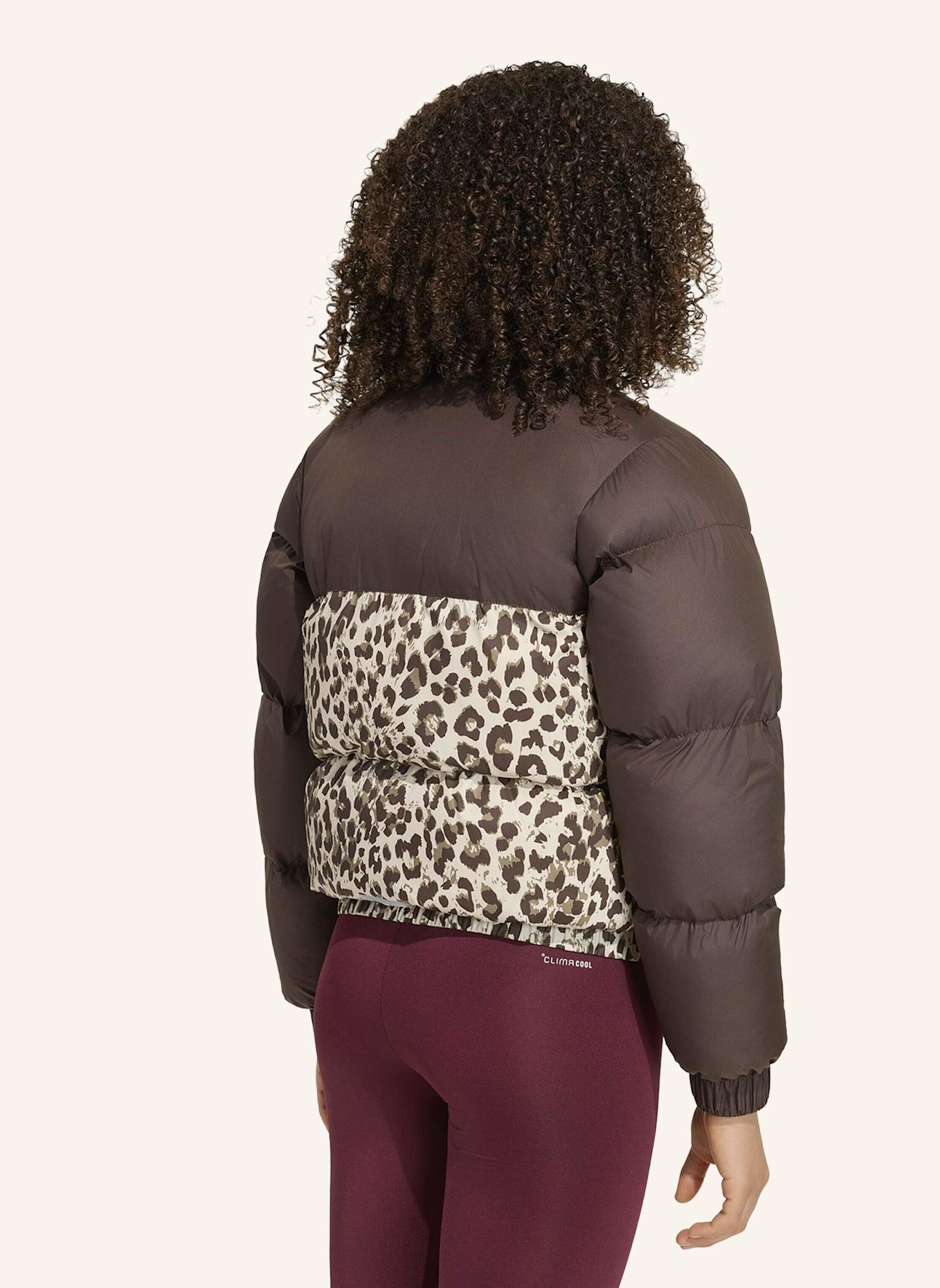 adidas KUNSTDAUNENJACKE, ALLOVER-PRINT: BRAUN/ BEIGE