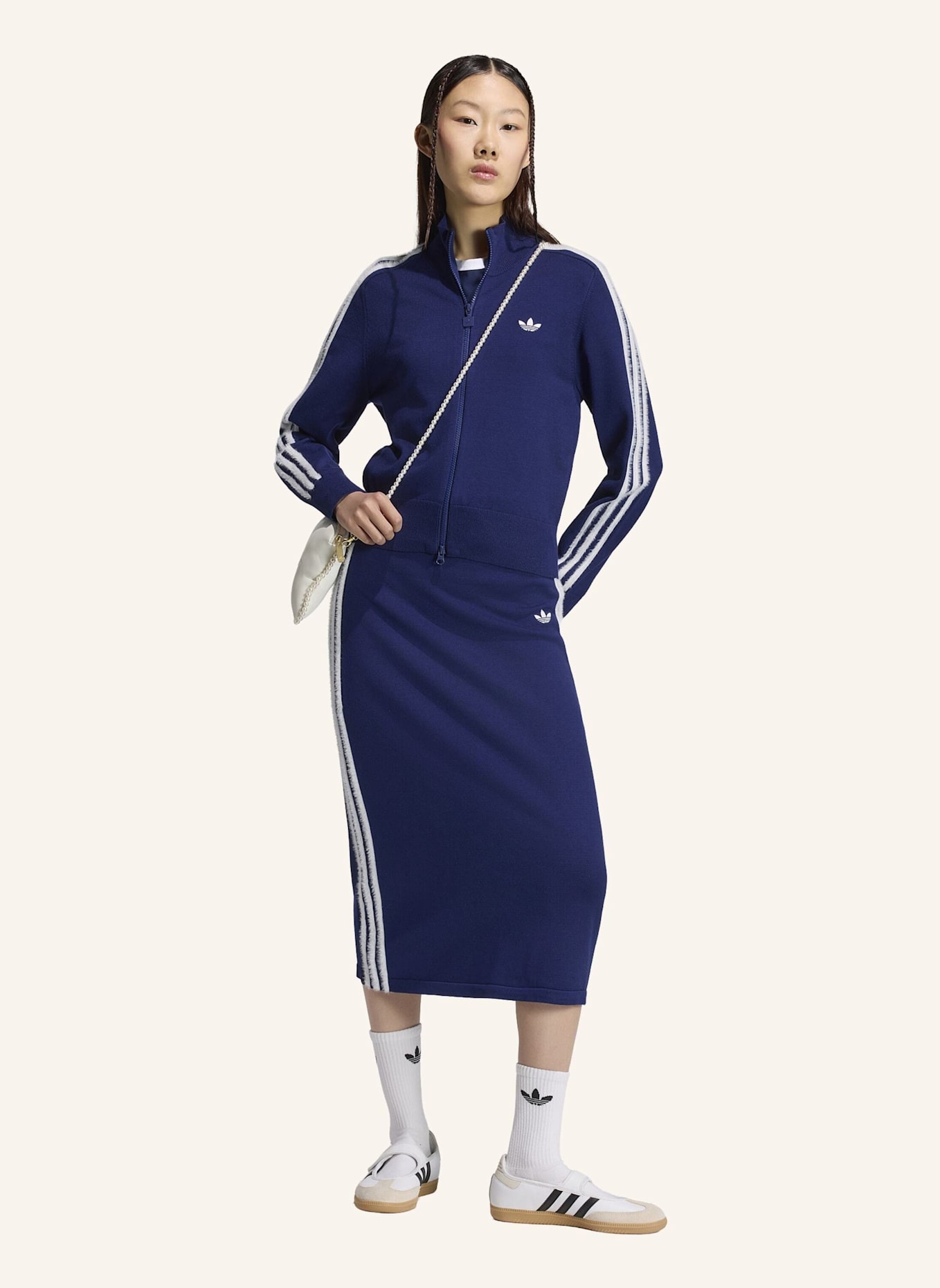 adidas Originals STRICKROCK: BLAU/ WEISS
