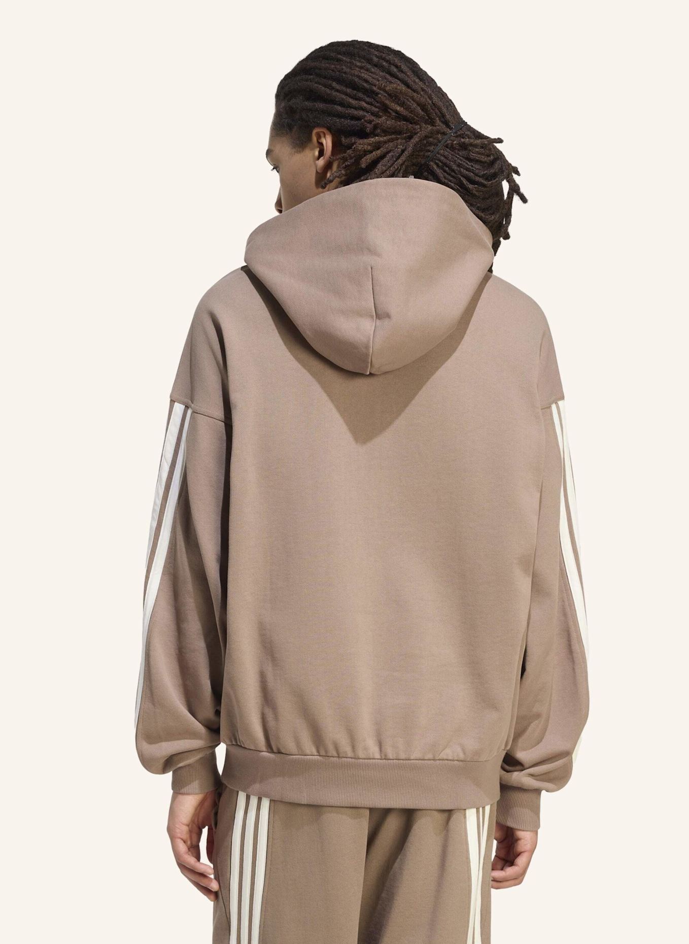 adidas ADIDAS KIT 3-STREIFEN HOODIE: WEISS