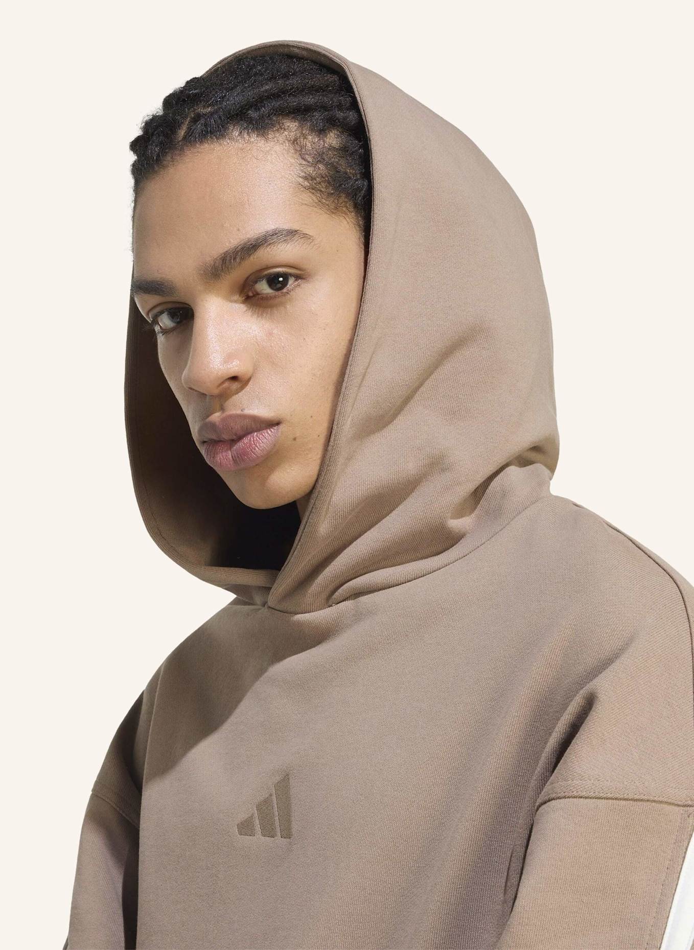 adidas ADIDAS KIT 3-STREIFEN HOODIE: WEISS