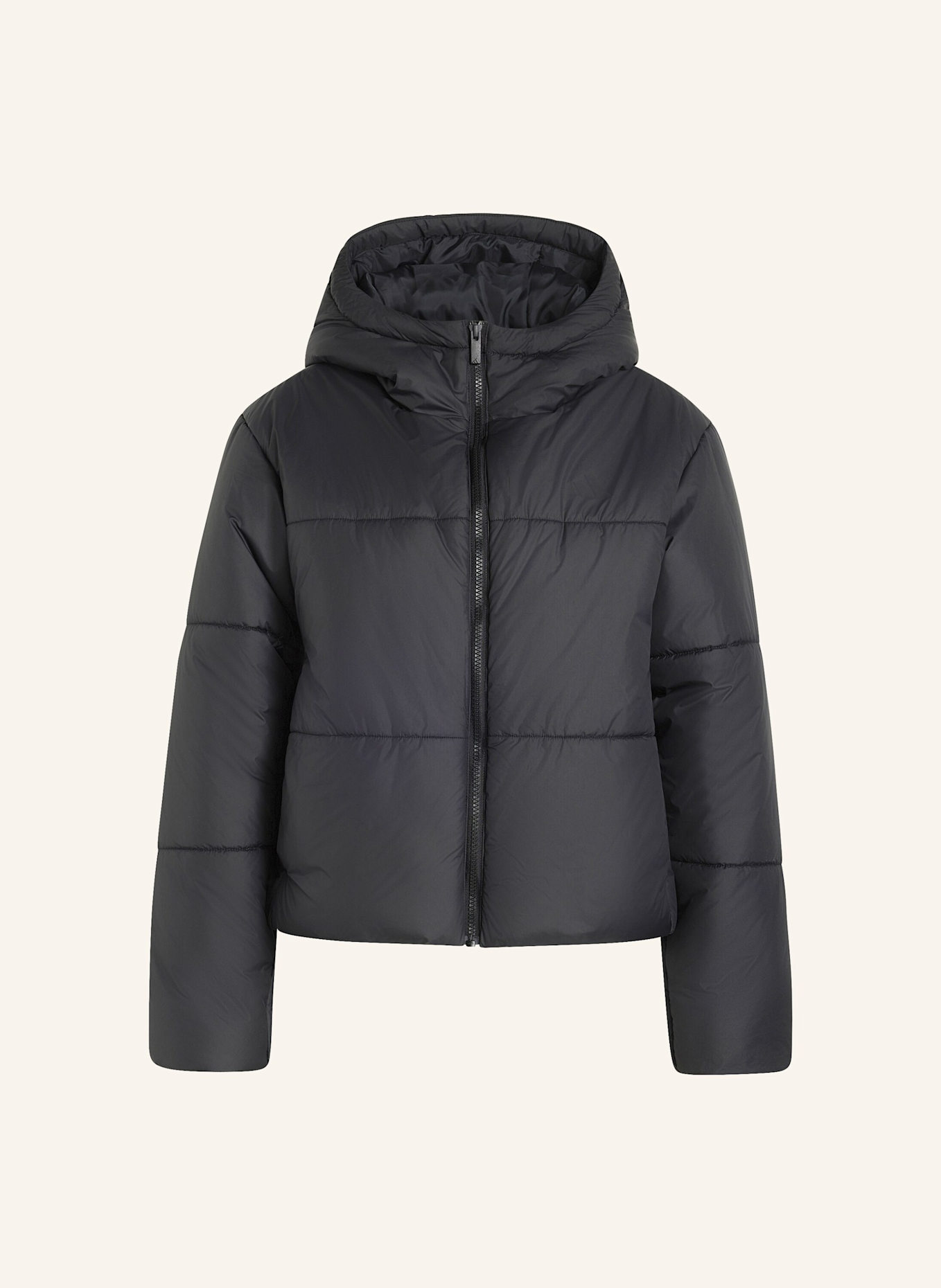 adidas ESSENTIALS HIGHLOFT PUFFER JACKE, ISOLIERT: SCHWARZ