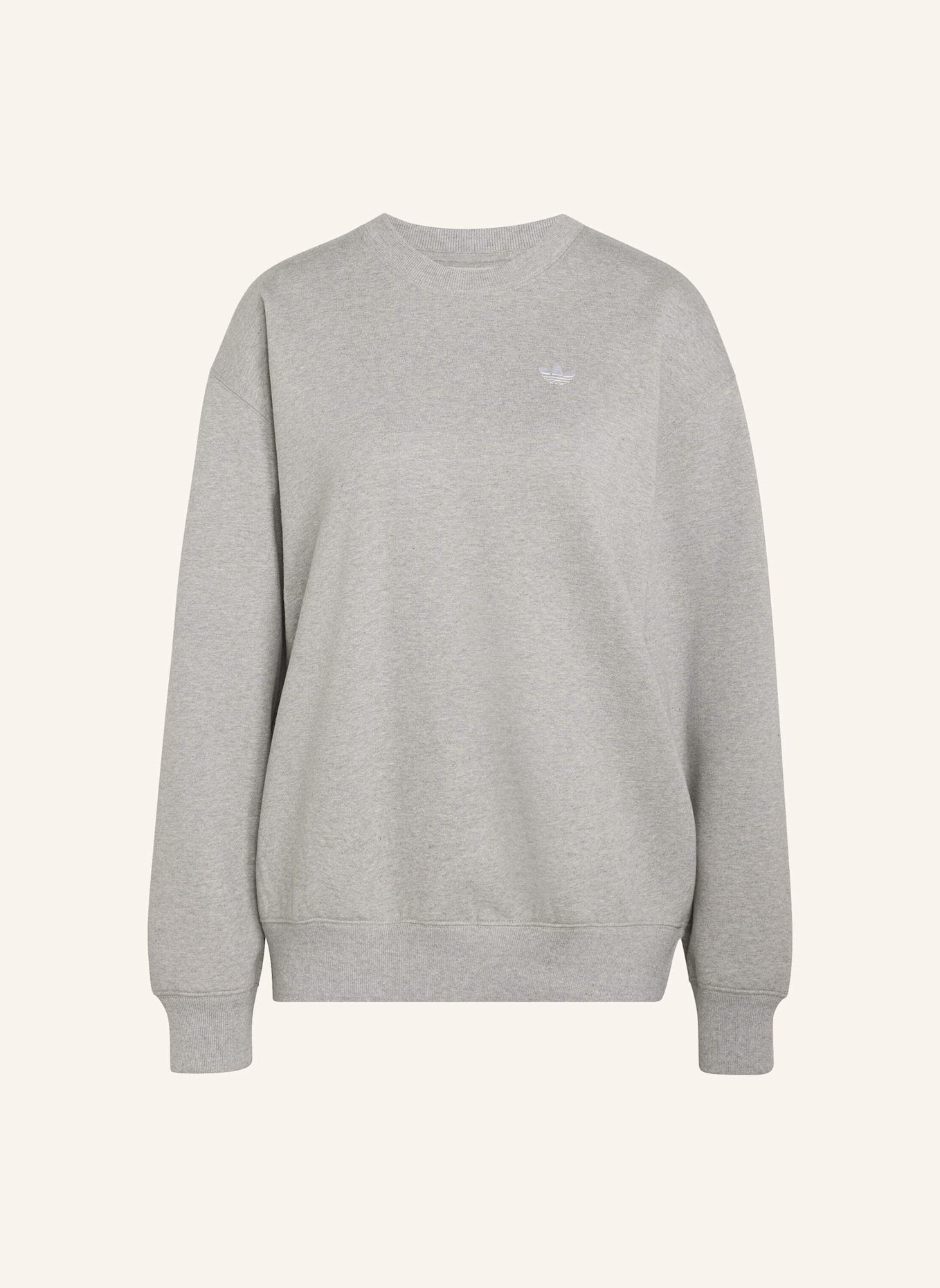 adidas Originals ESSENTIALS CREW LONG FLEECE OS SWEATSHIRT: GRAU