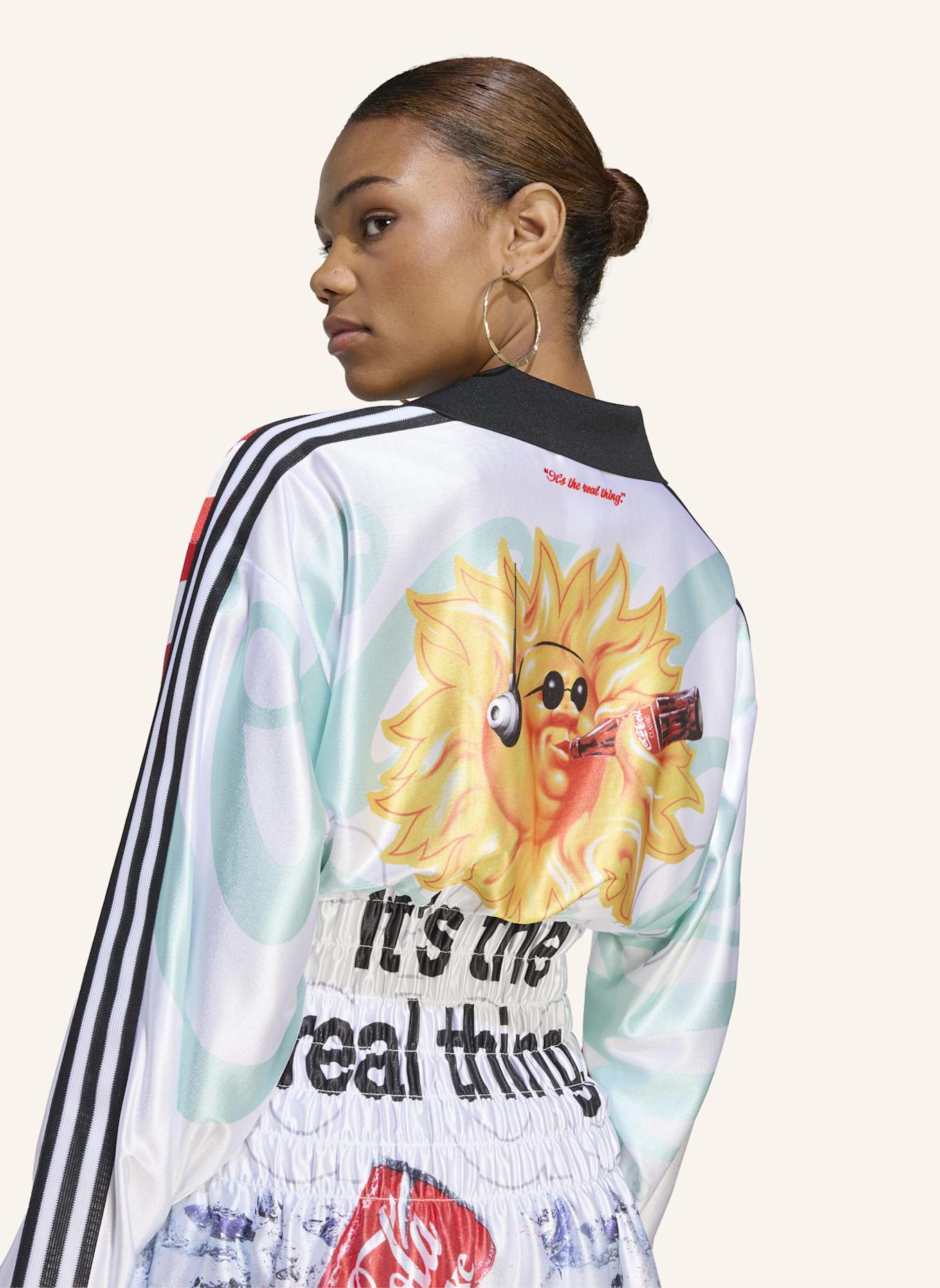 adidas Originals MASH UP GESMOKTES TRIKOT: WEISS
