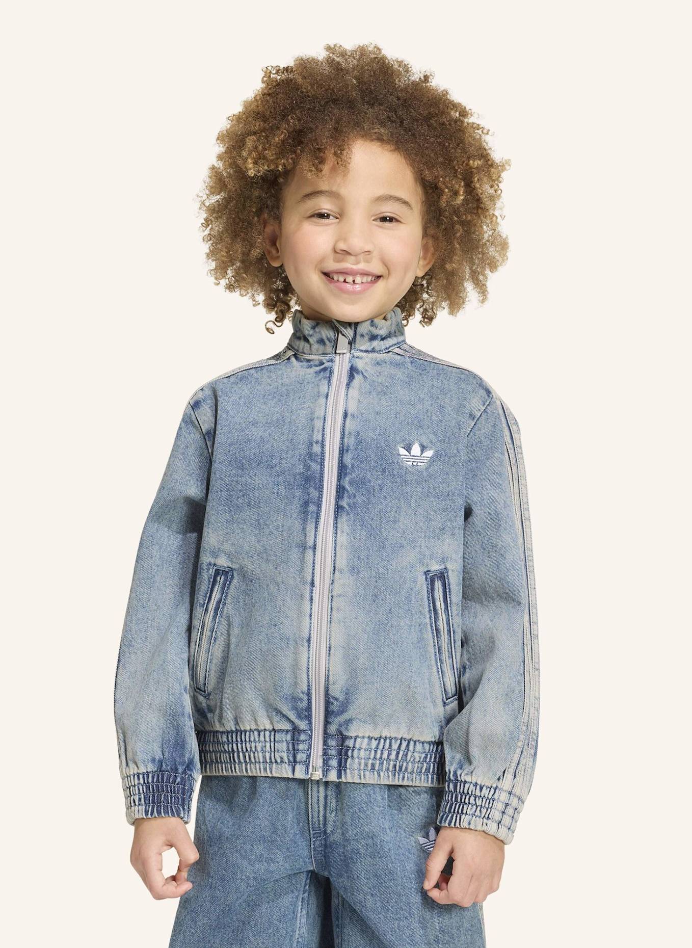 adidas Originals FIREBIRD ORIGINALS JACKE, DENIM, LOCKER GESCHNITTEN: BLAU