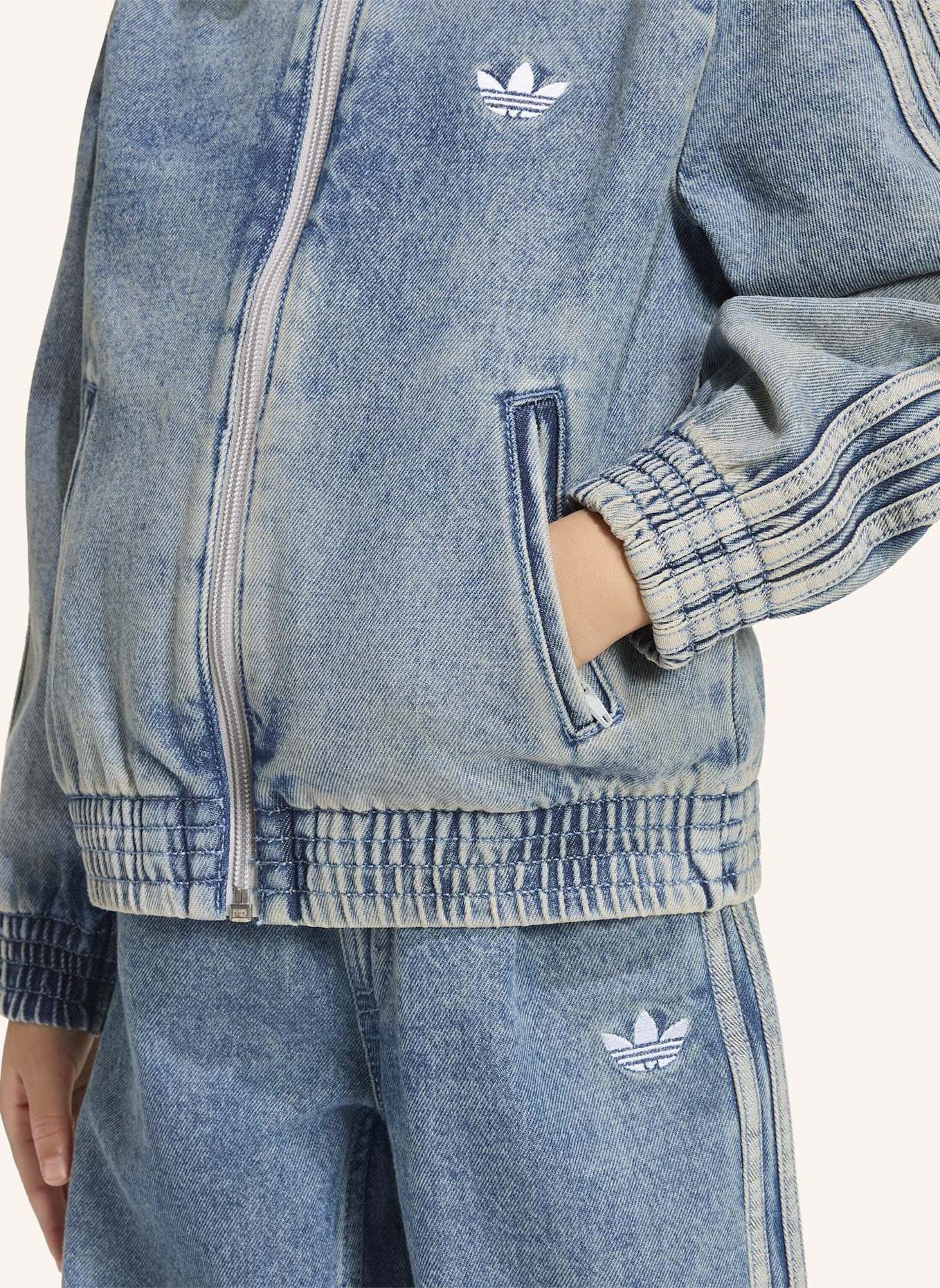 adidas Originals FIREBIRD ORIGINALS JACKE, DENIM, LOCKER GESCHNITTEN: BLAU