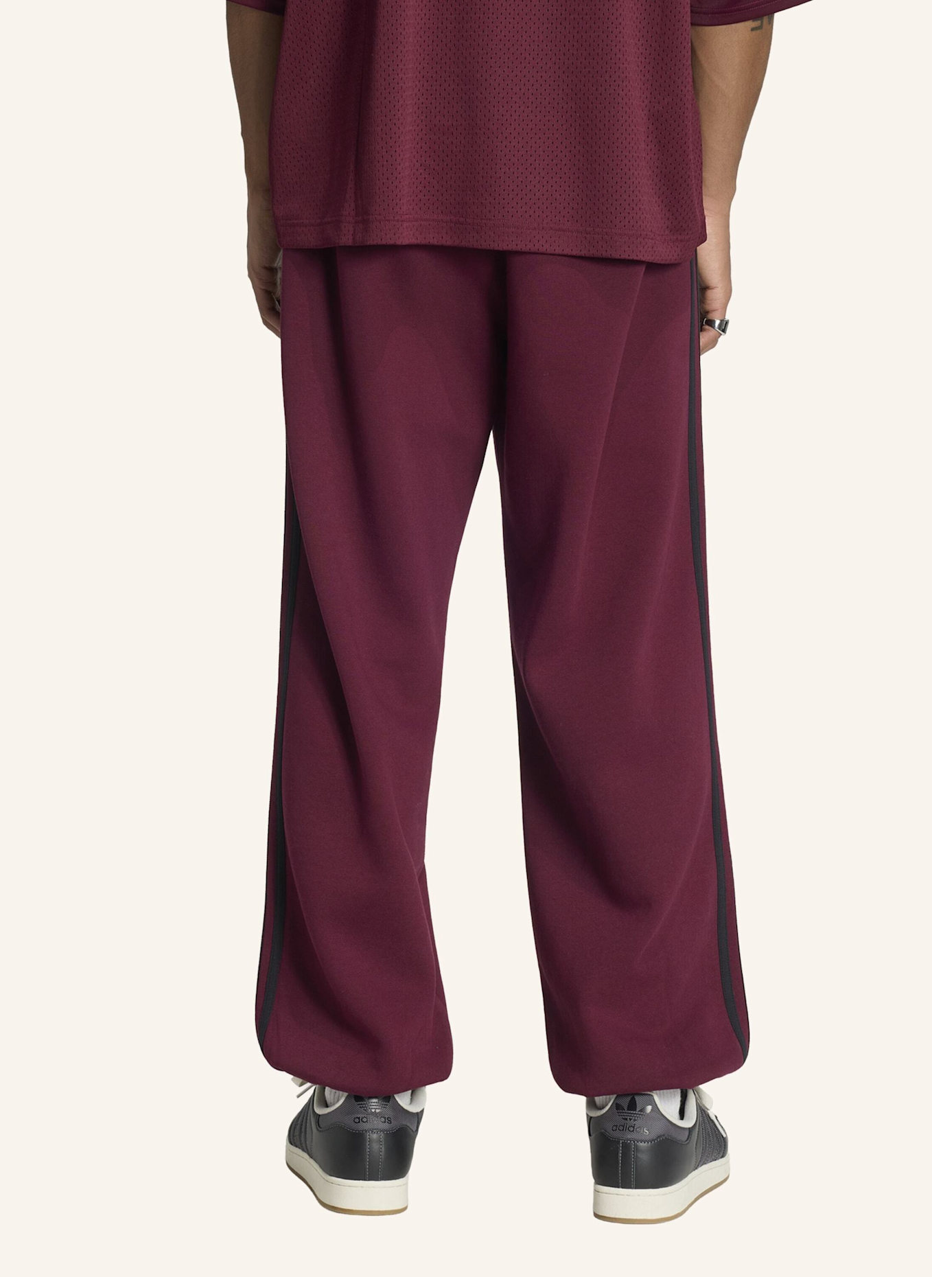 adidas Originals ADIDAS ADICOLOR 3-STREIFEN JOGGINGHOSE MIT BÜNDCHEN: ROT
