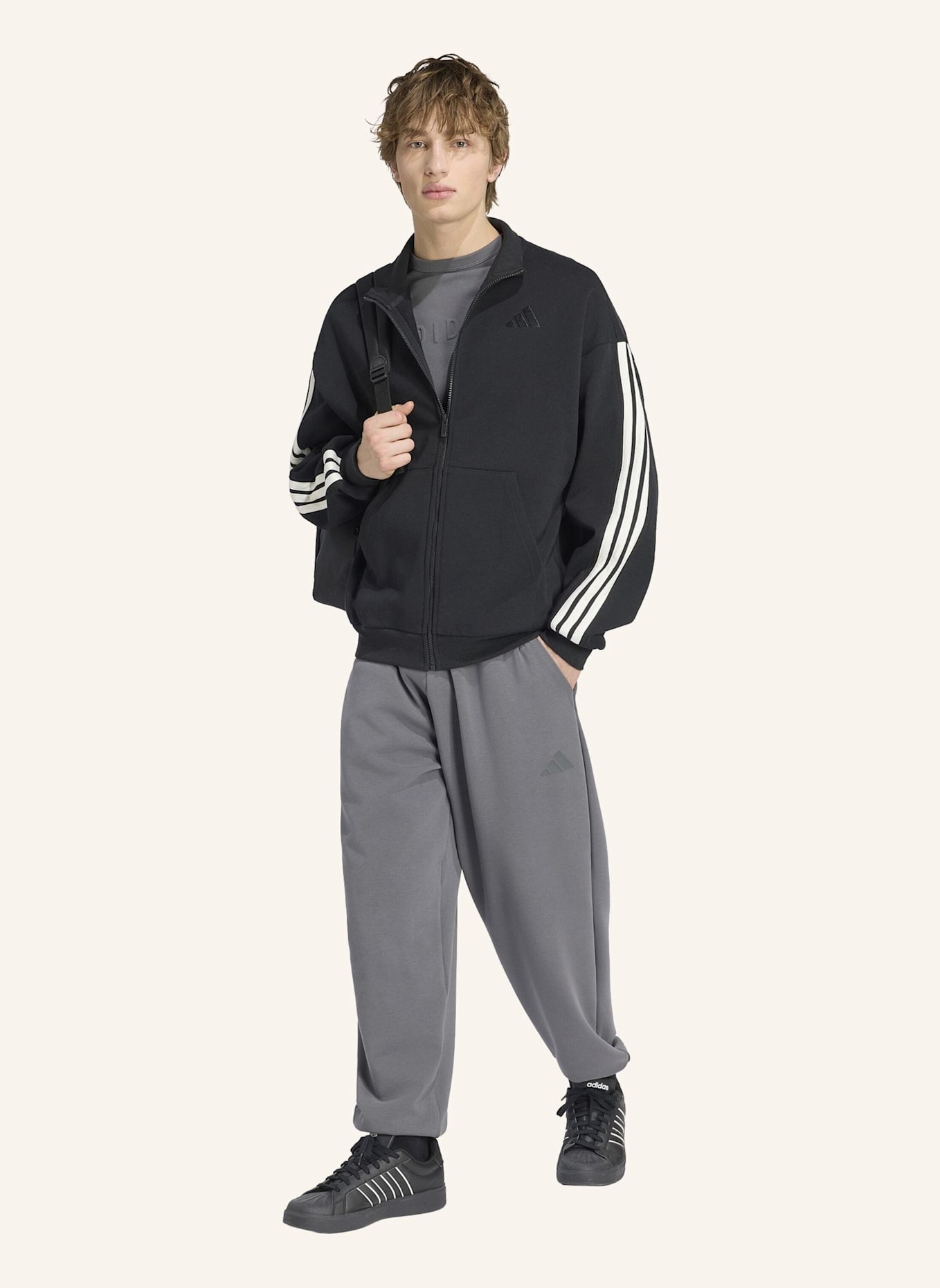 adidas ADIDAS KIT 3-STREIFEN TRAININGSJACKE: SCHWARZ/ WEISS