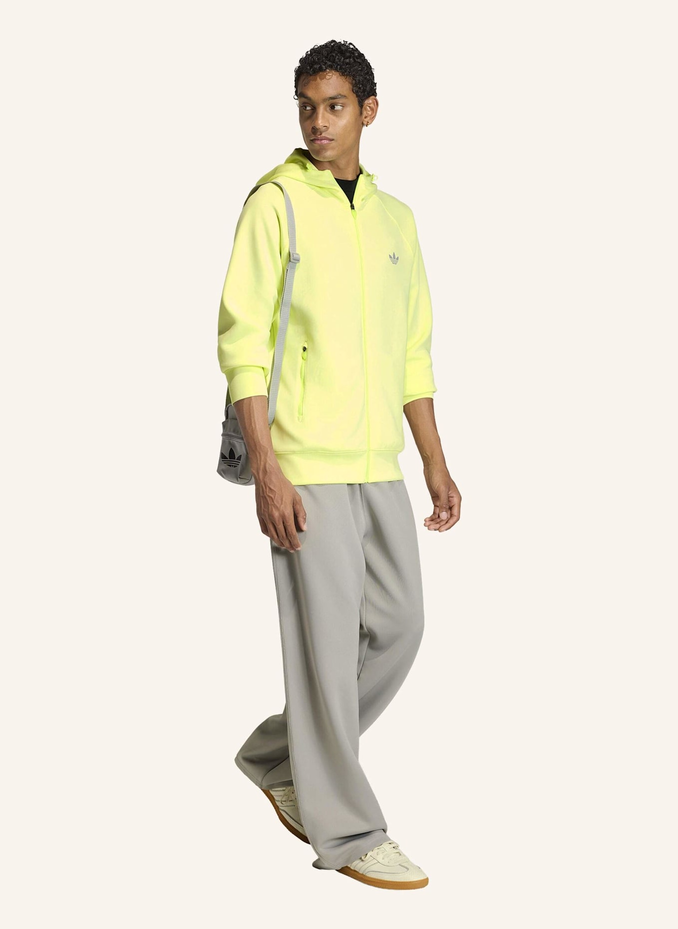 adidas Originals TREFOIL ESSENTIALS SPACER HOODIE MIT DURCHGEHENDEM REISSVERSCHLUSS: GELB