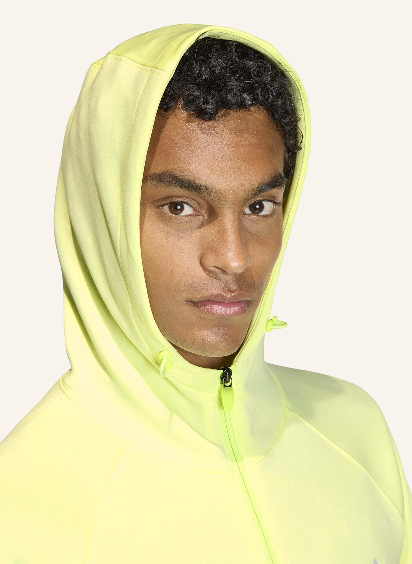 adidas Originals TREFOIL ESSENTIALS SPACER HOODIE MIT DURCHGEHENDEM REISSVERSCHLUSS: GELB
