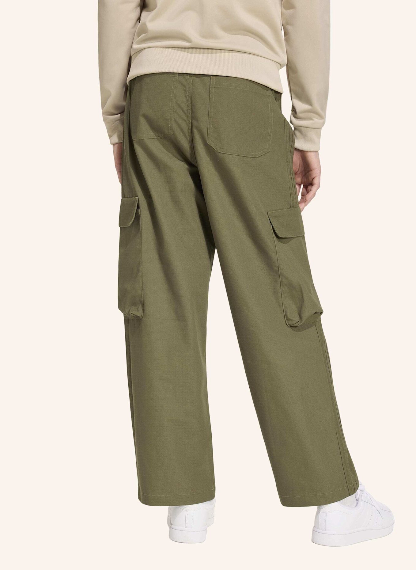 adidas Originals CARGOHOSE, OVERSIZE, RIPSTOP: GRÜN