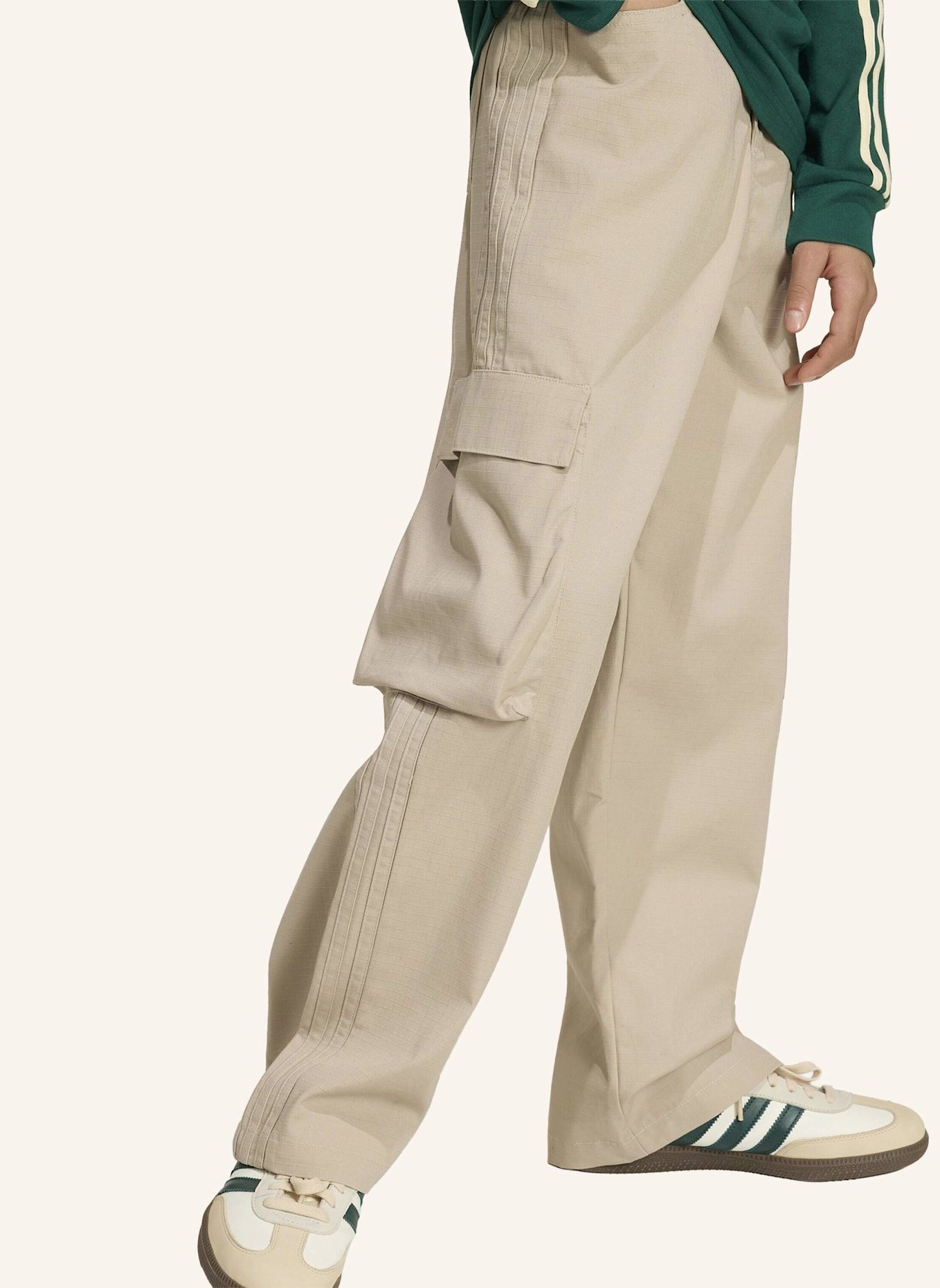 adidas Originals CARGOHOSE, OVERSIZE, RIPSTOP: BEIGE